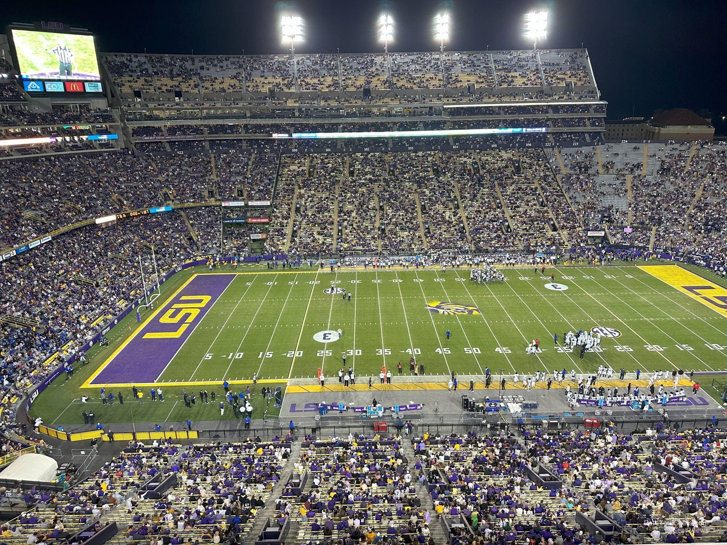 section 537, row c seat view  - tiger stadium