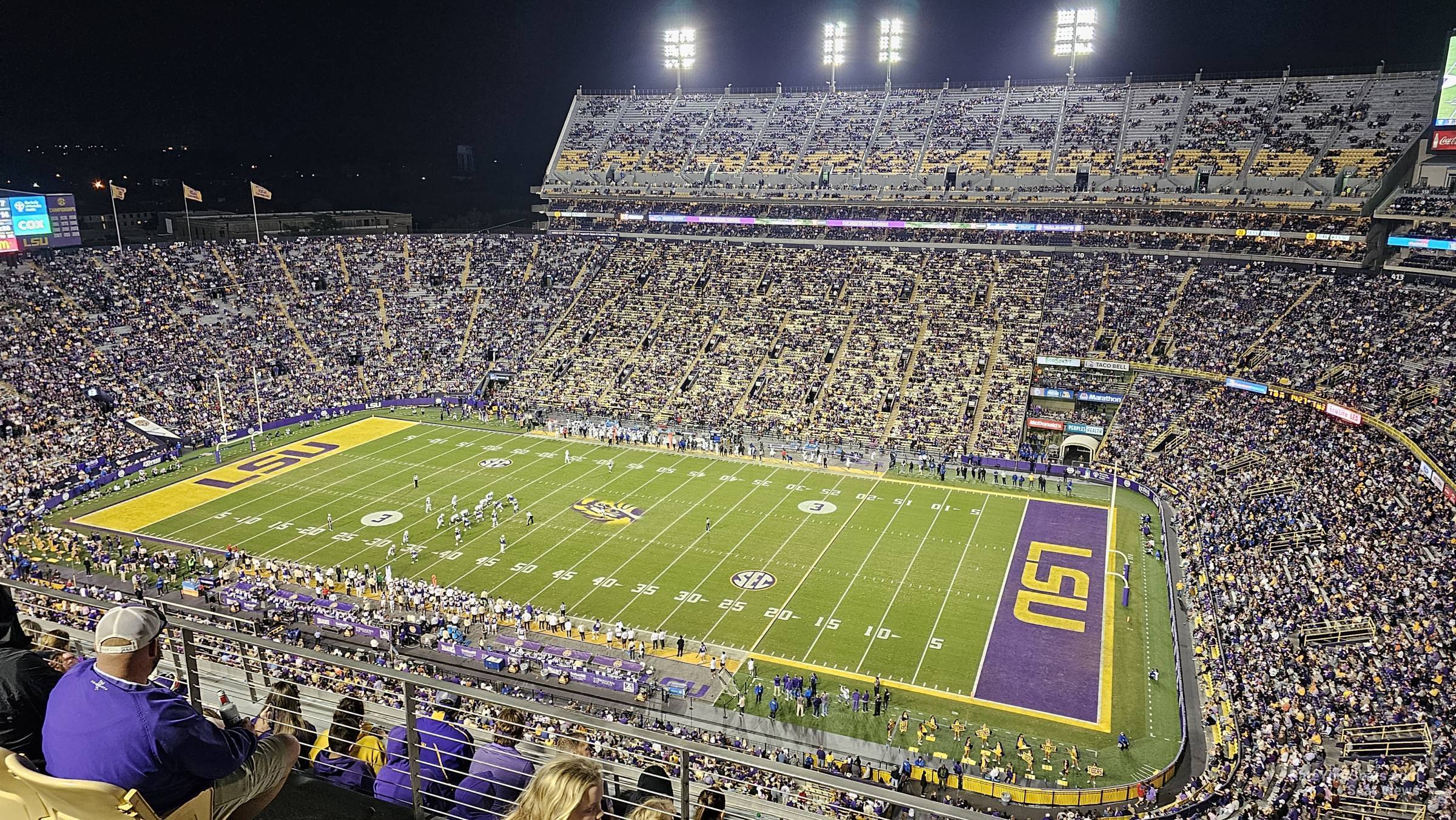 section 612, row 1 seat view  - tiger stadium