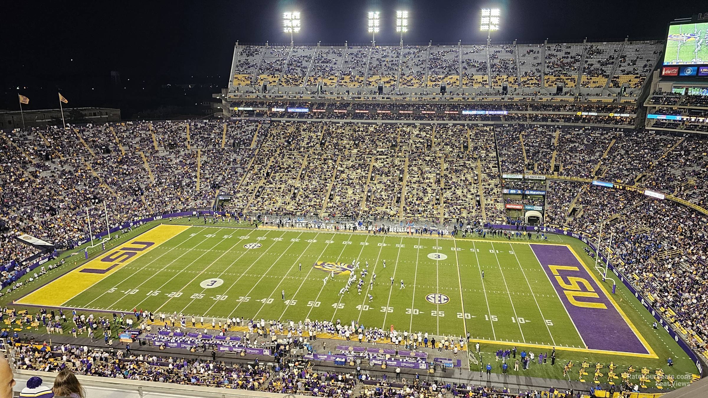 section 614, row 1 seat view  - tiger stadium
