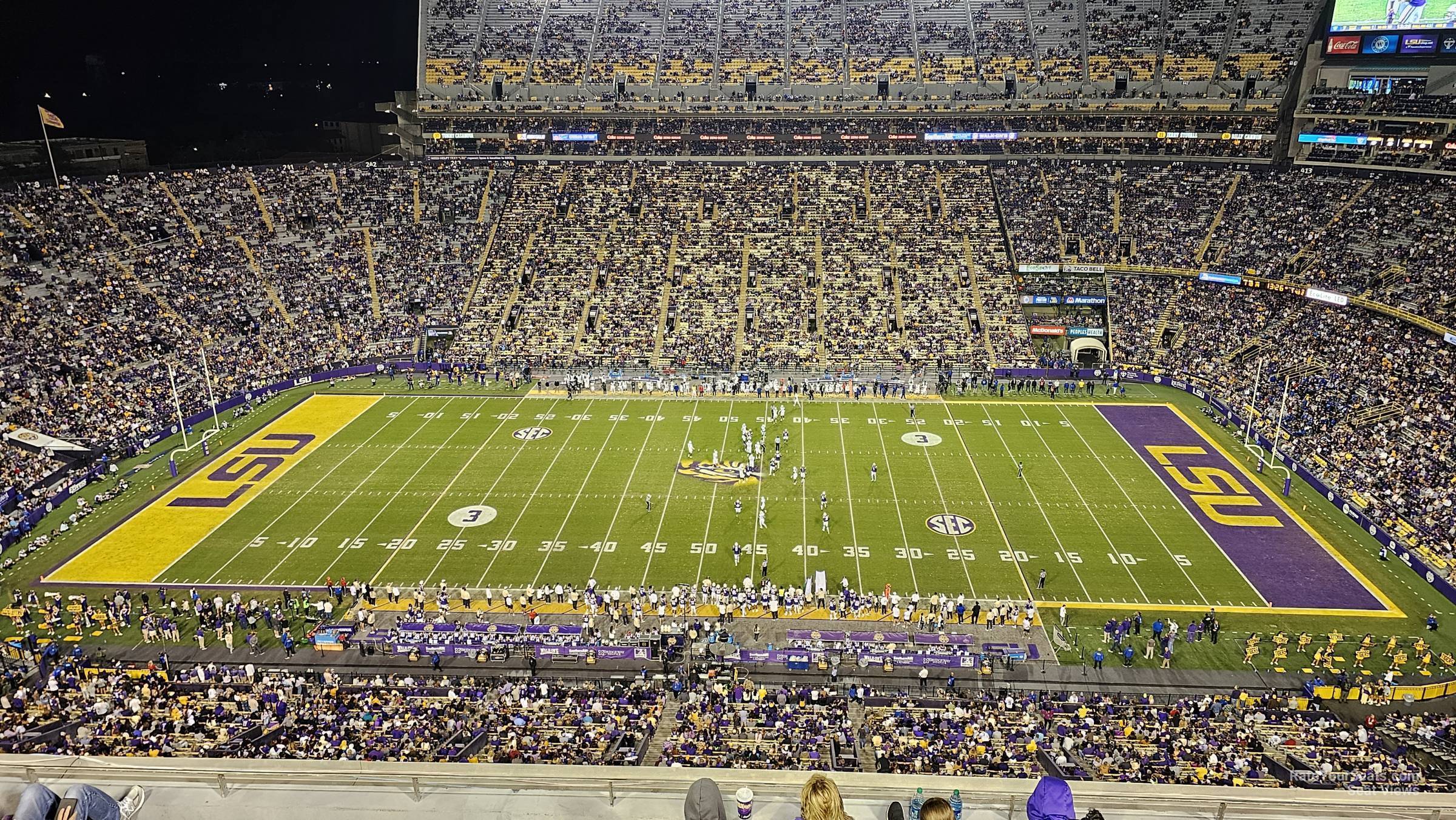 section 615, row 1 seat view  - tiger stadium