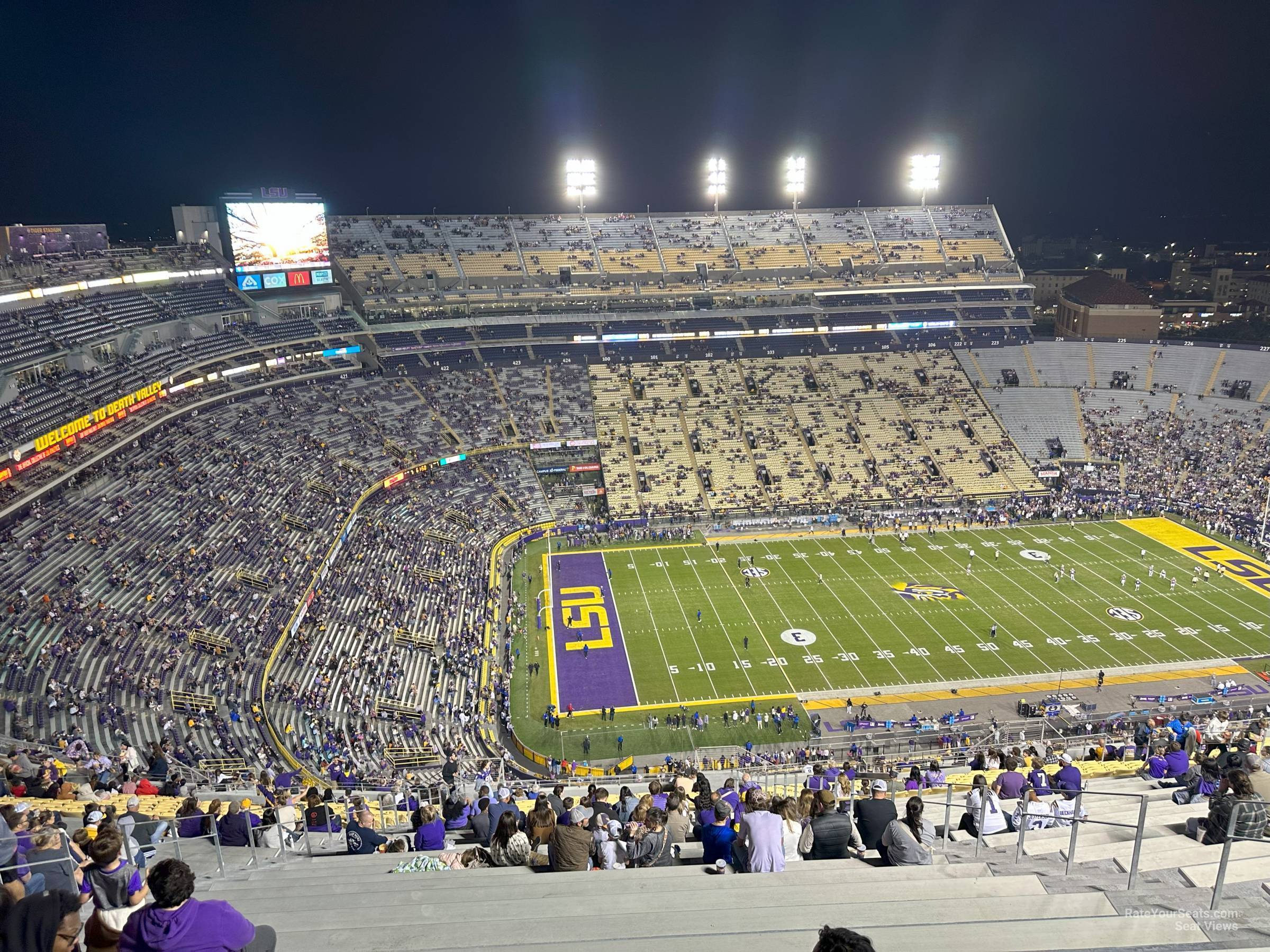 section 640, row ff seat view  for football - tiger stadium