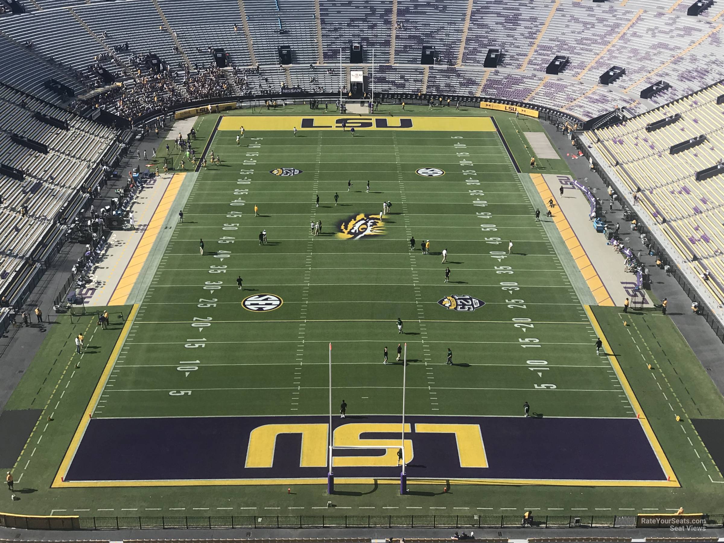 section 654, row 3 seat view  for football - tiger stadium