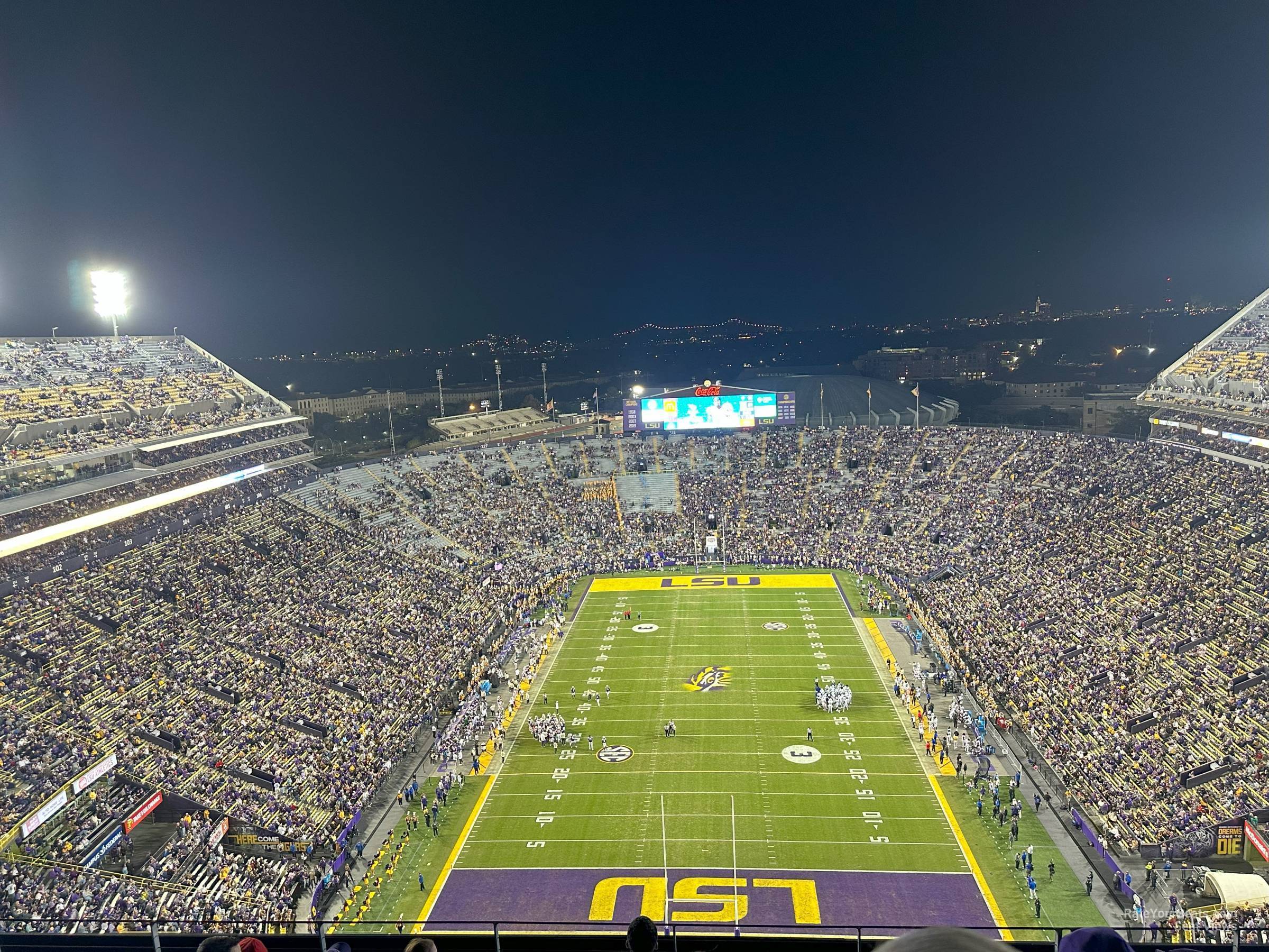 section 654, row 6 seat view  - tiger stadium
