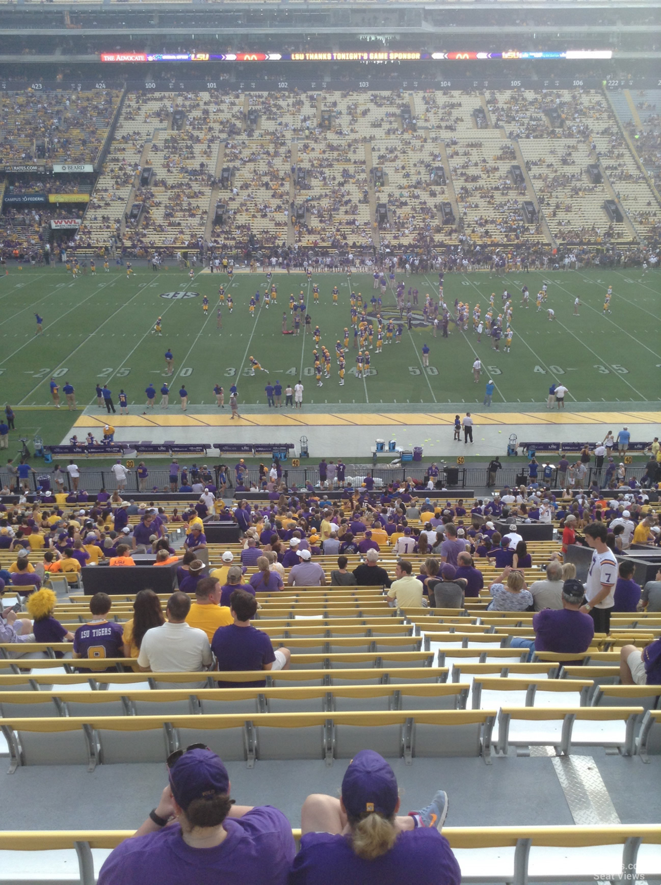 Lsu Tiger Stadium Row Chart