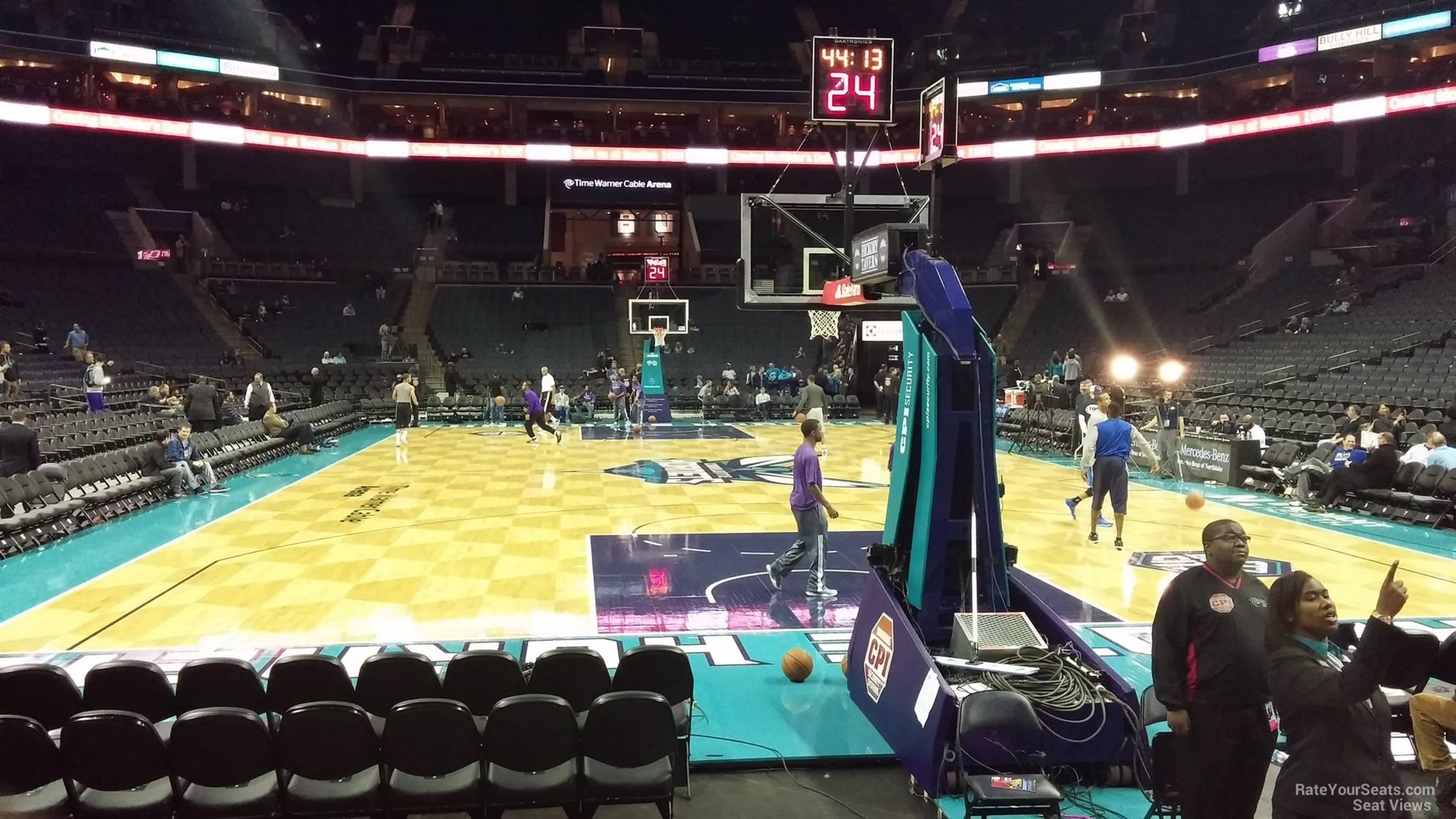 section 110, row d seat view  for basketball - spectrum center