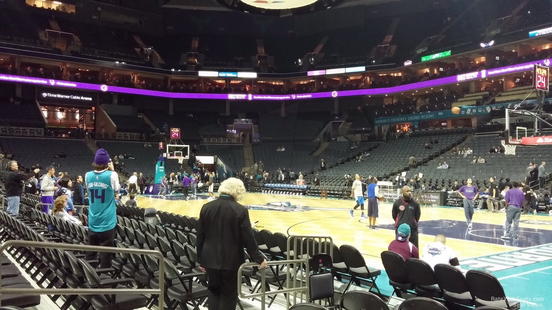 section 112, row d seat view  for basketball - spectrum center
