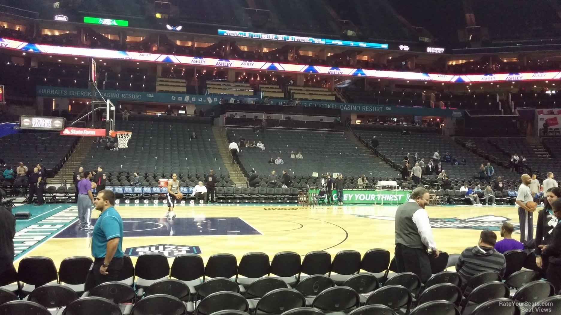 section 115, row d seat view  for basketball - spectrum center