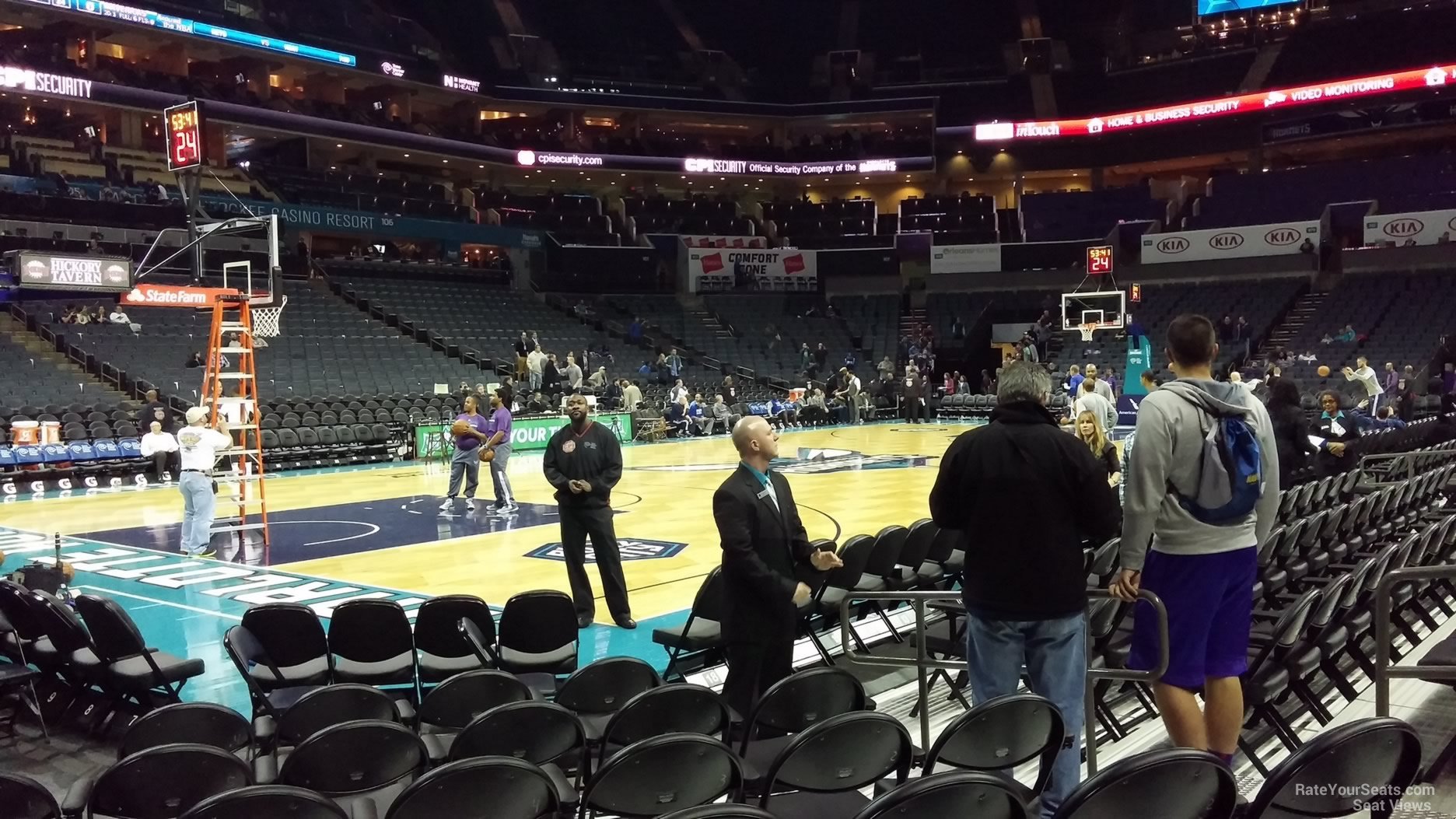 section 116, row d seat view  for basketball - spectrum center