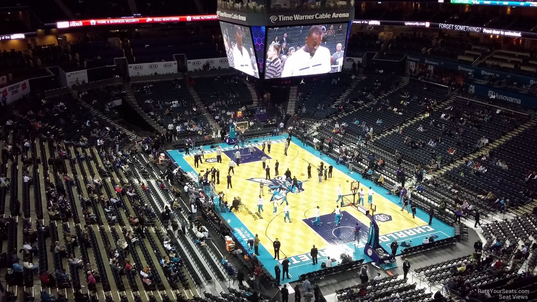 section 202, row f seat view  for basketball - spectrum center