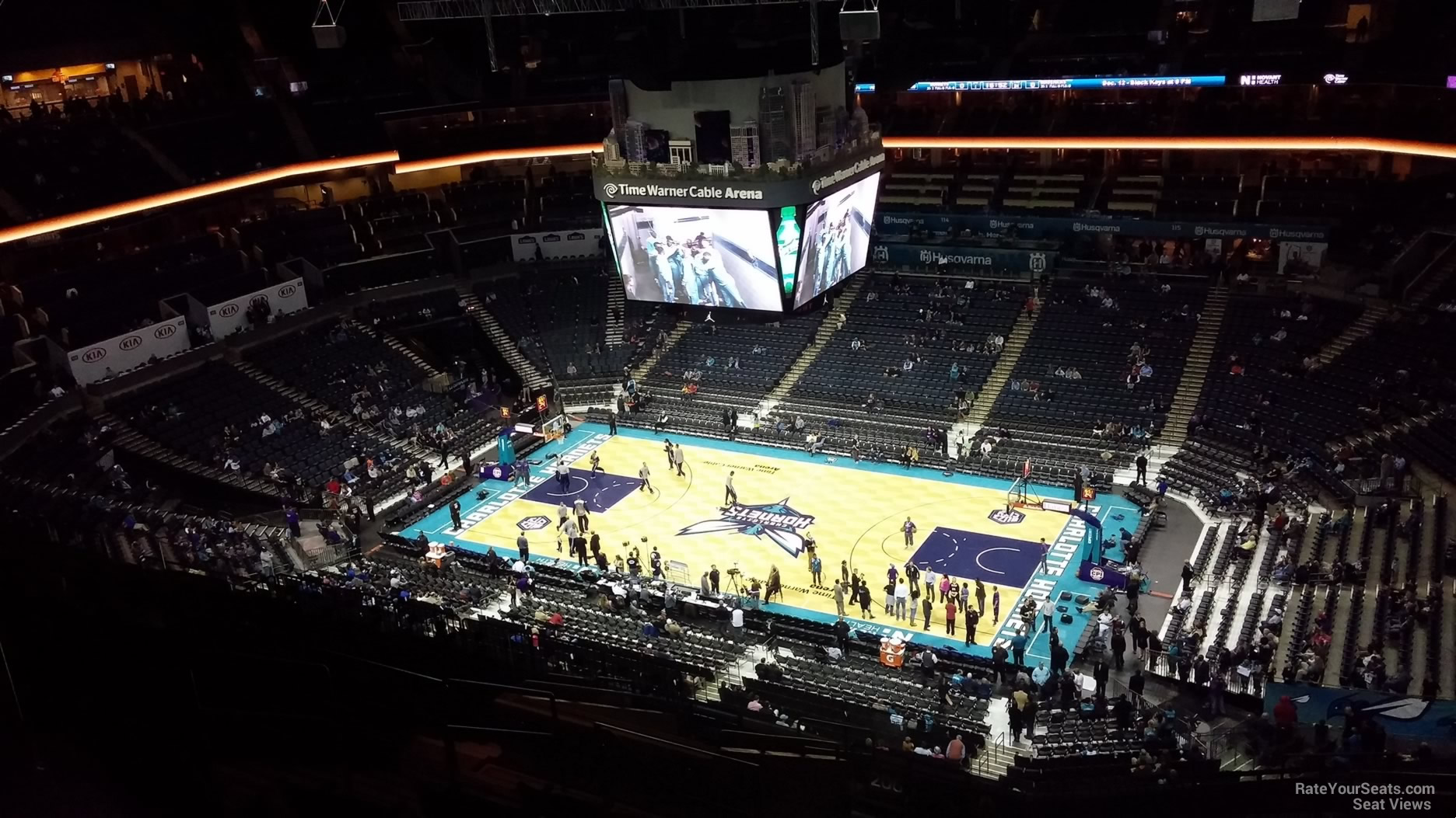 section 206, row p seat view  for basketball - spectrum center