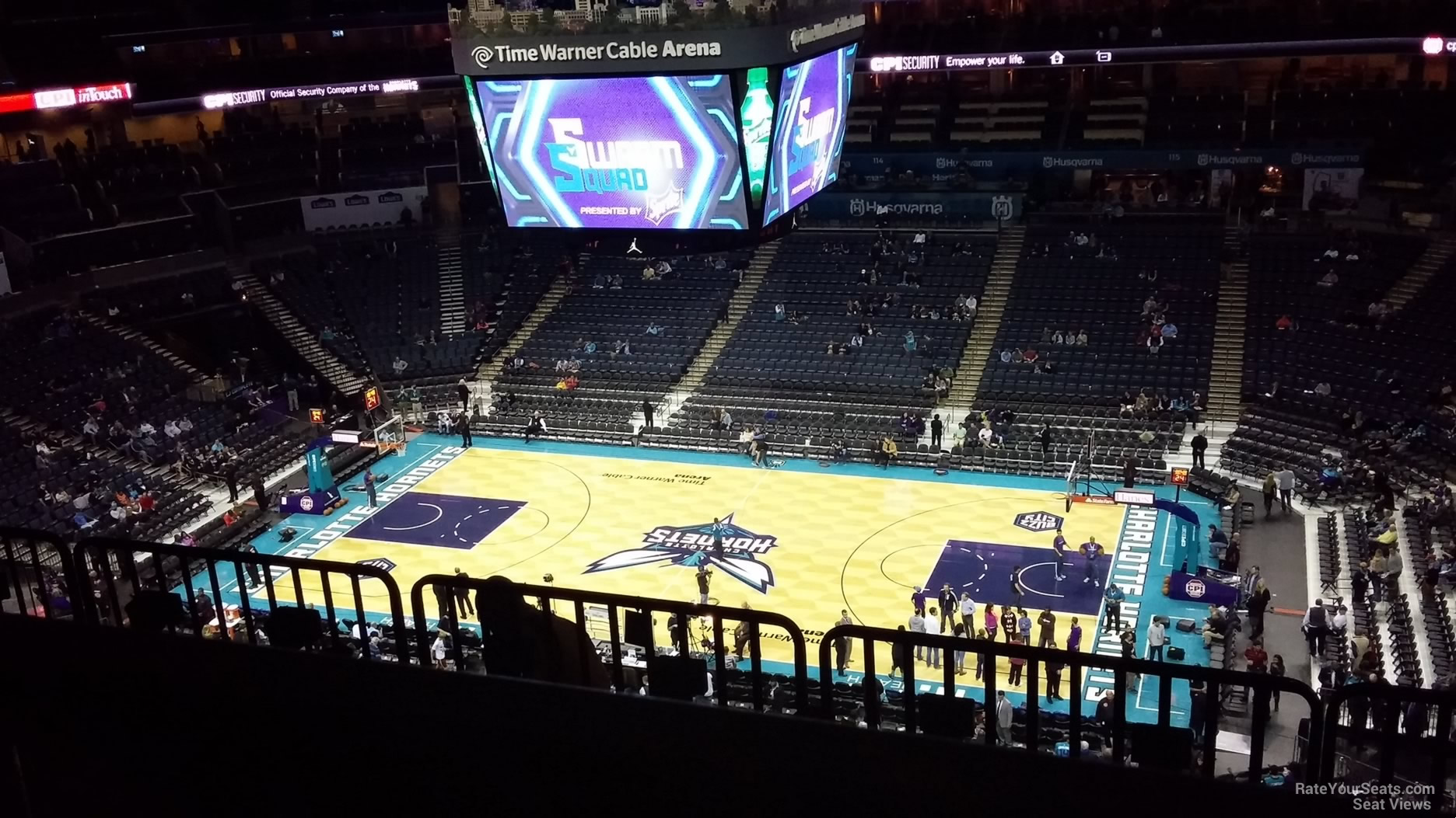 section 207, row f seat view  for basketball - spectrum center