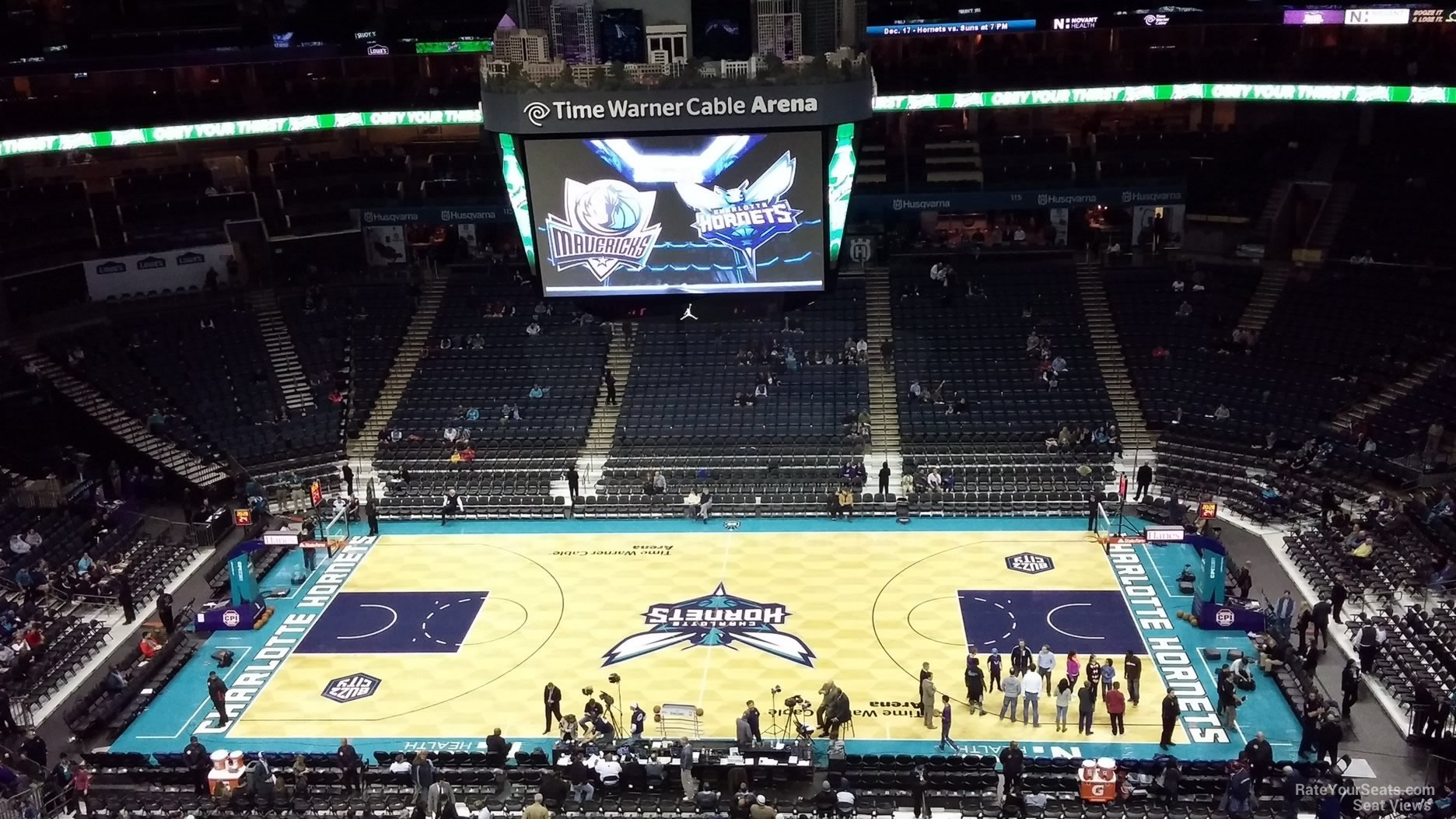 section 208, row f seat view  for basketball - spectrum center