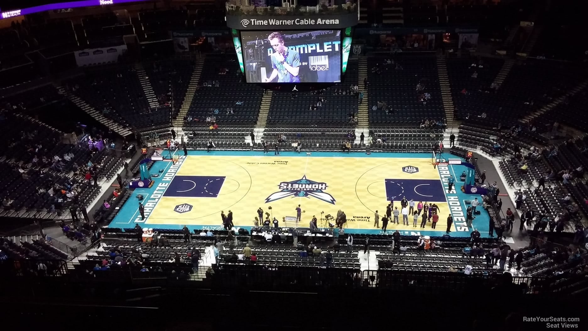 section 208, row p seat view  for basketball - spectrum center