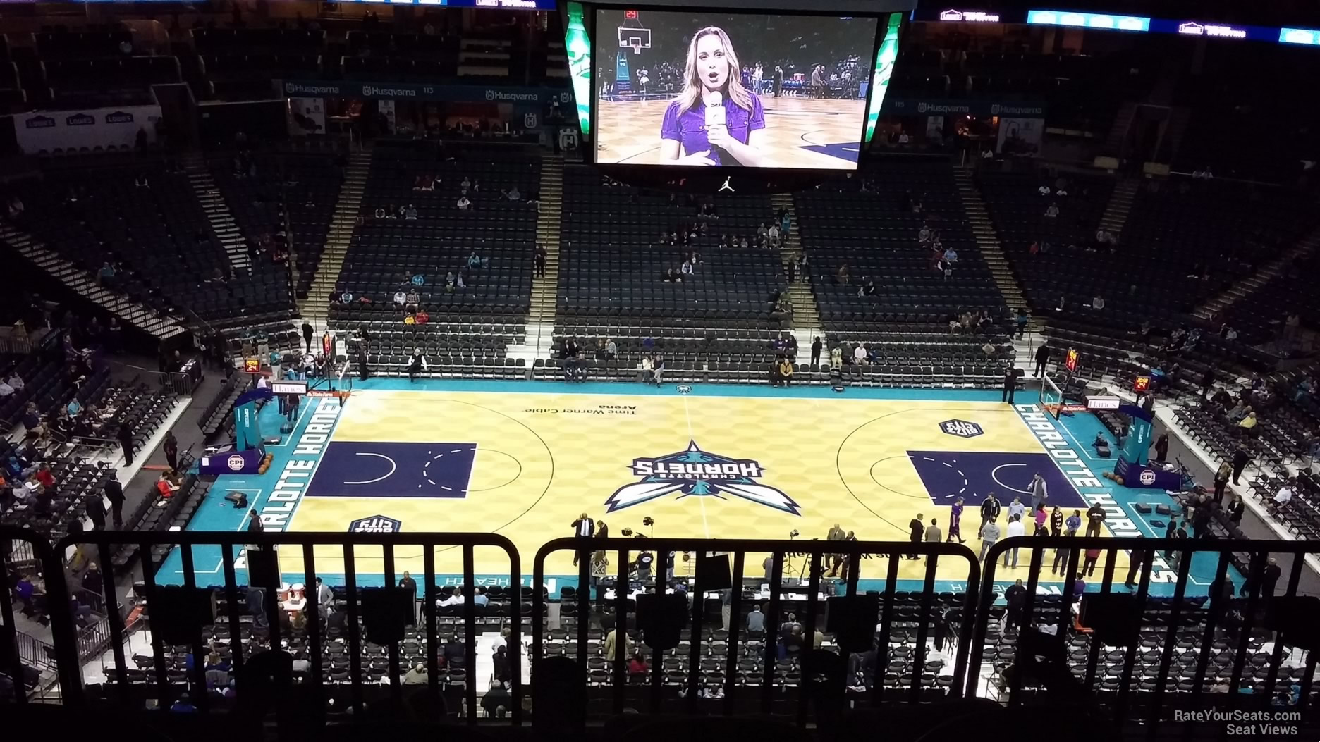 section 209, row f seat view  for basketball - spectrum center