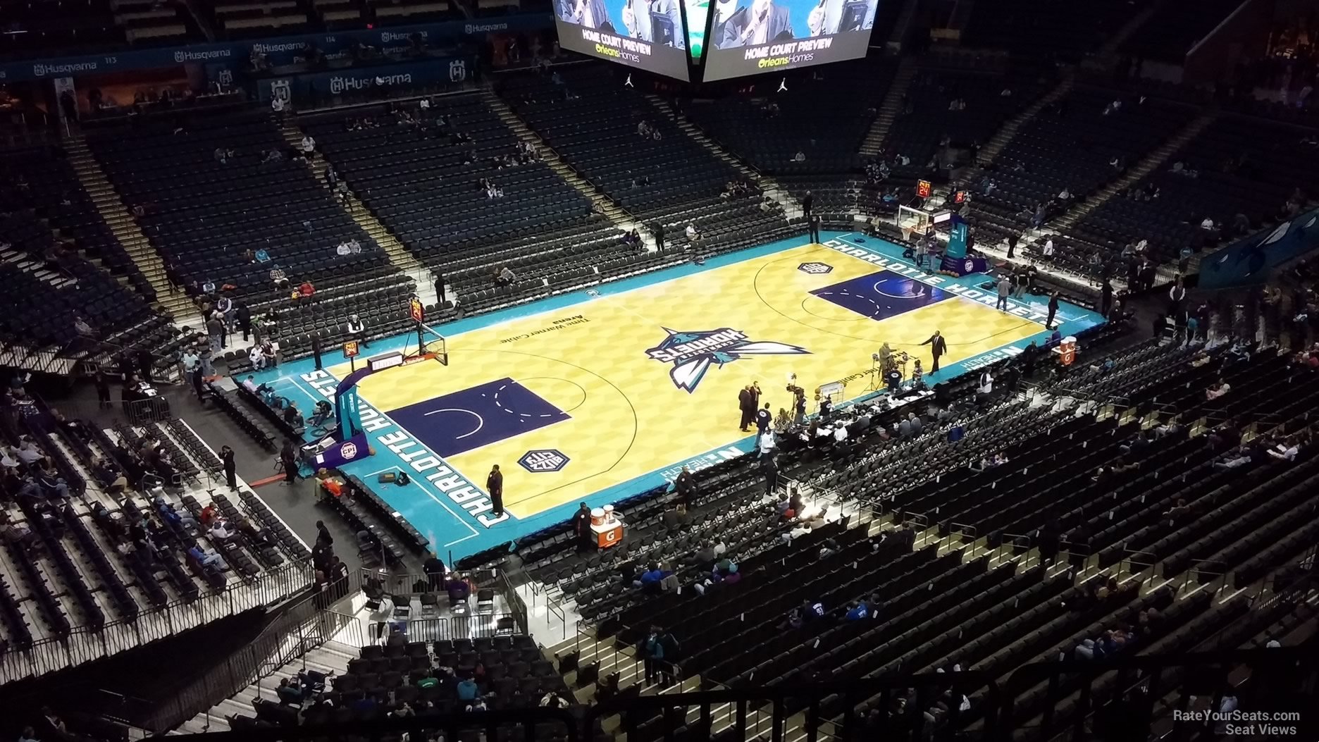 section 212, row f seat view  for basketball - spectrum center