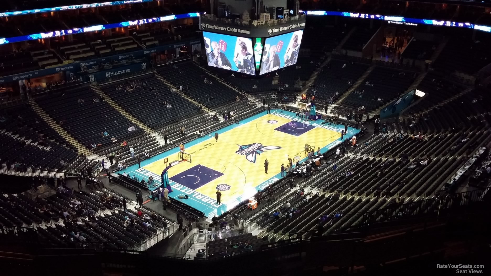 section 213, row p seat view  for basketball - spectrum center
