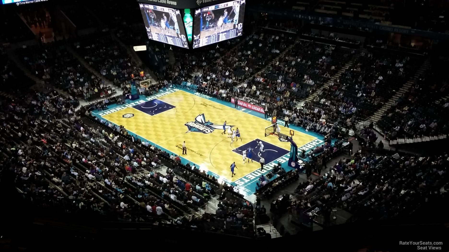 section 221, row f seat view  for basketball - spectrum center