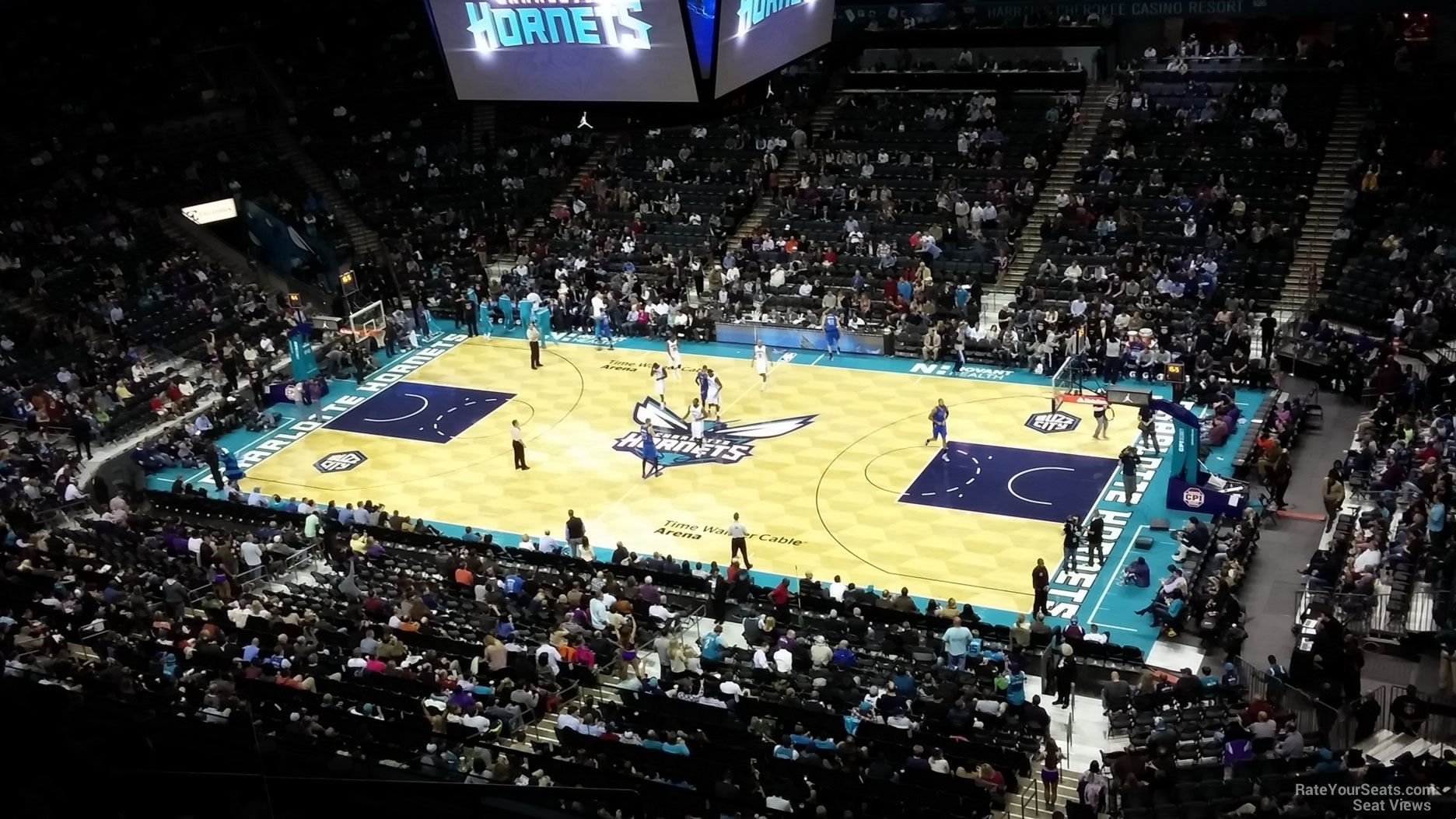 section 223, row f seat view  for basketball - spectrum center