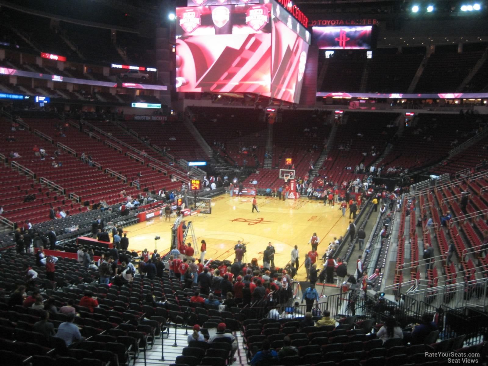 section 112, row 23 seat view  for basketball - toyota center
