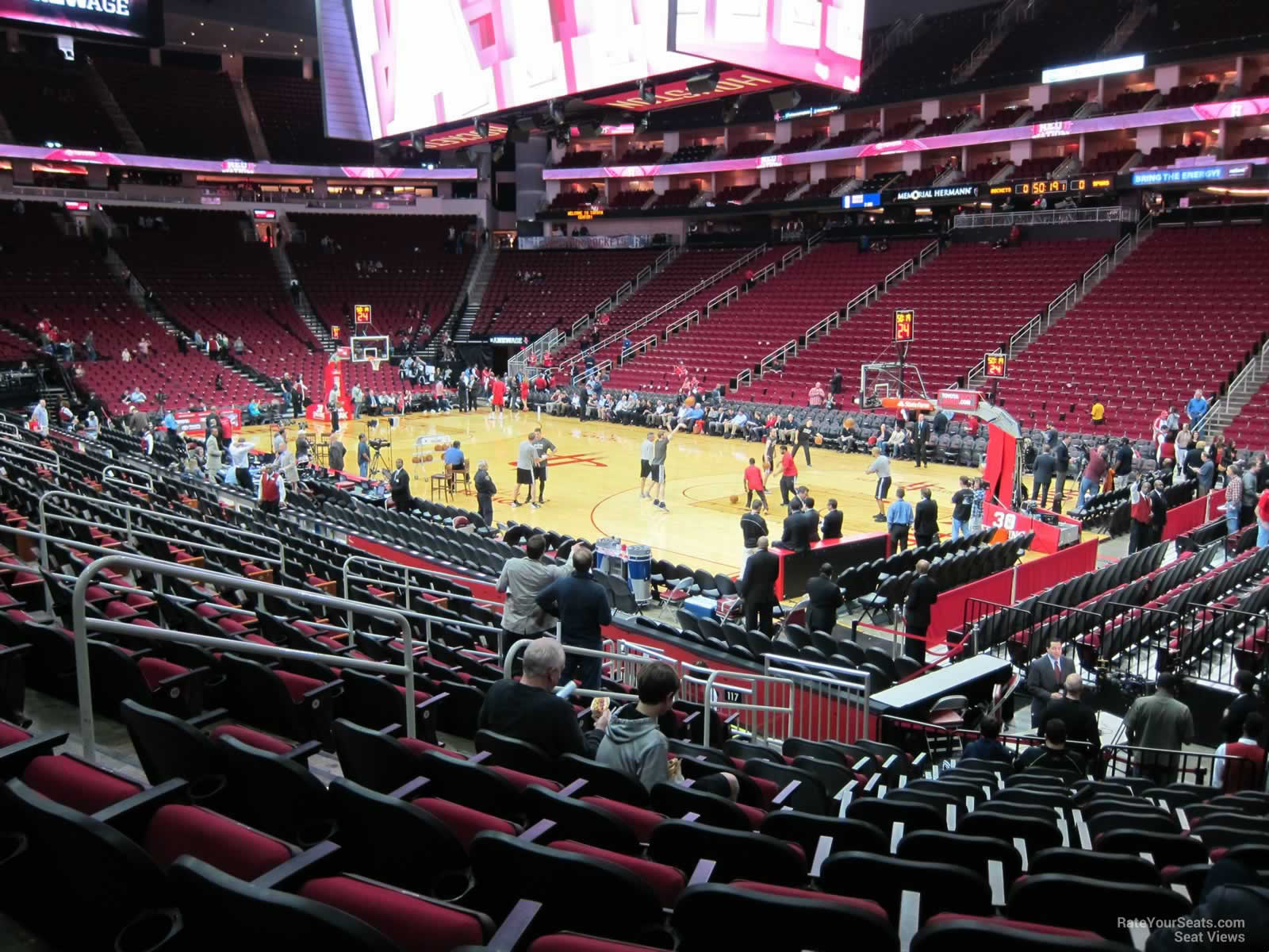 section 116, row 14 seat view  for basketball - toyota center
