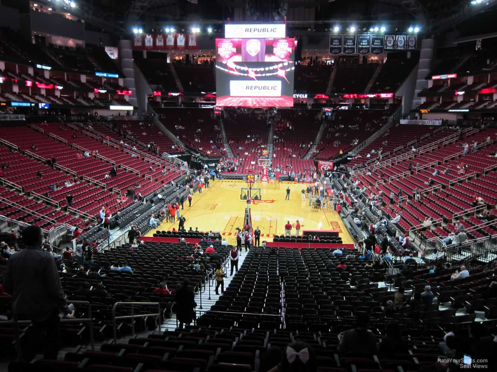 section 126, row 27 seat view  for basketball - toyota center