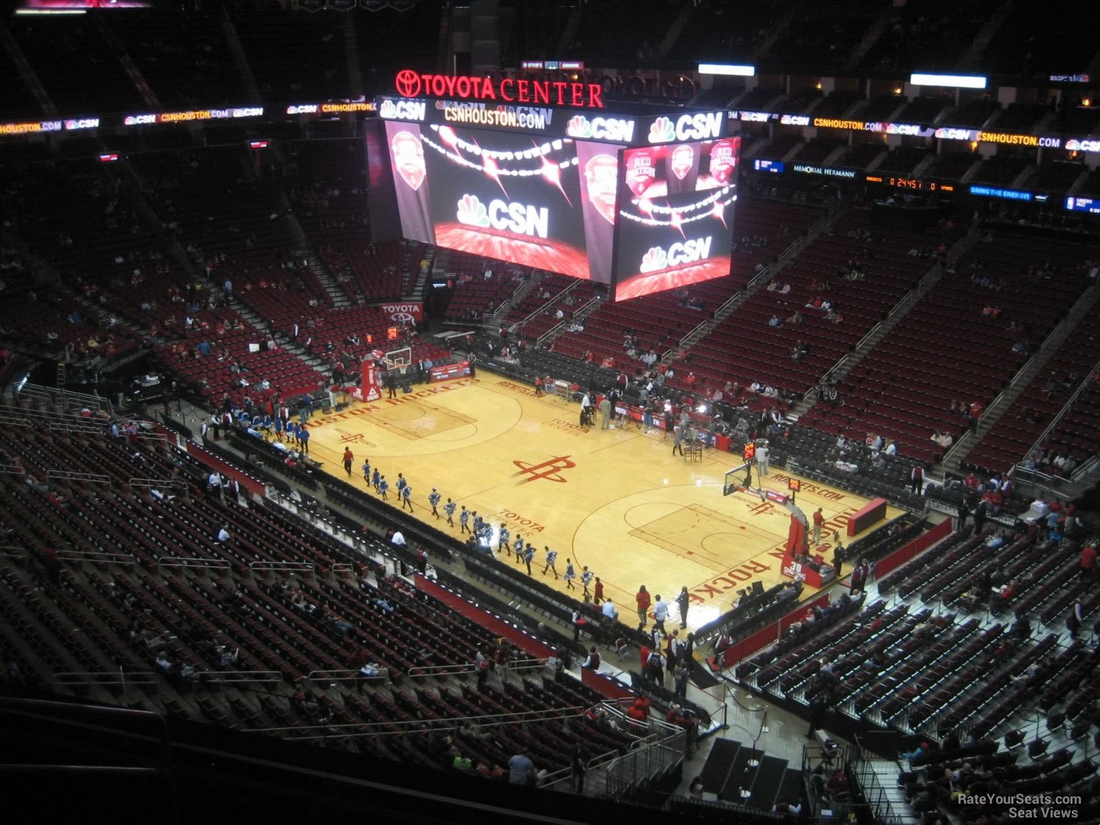 section 405, row 6 seat view  for basketball - toyota center