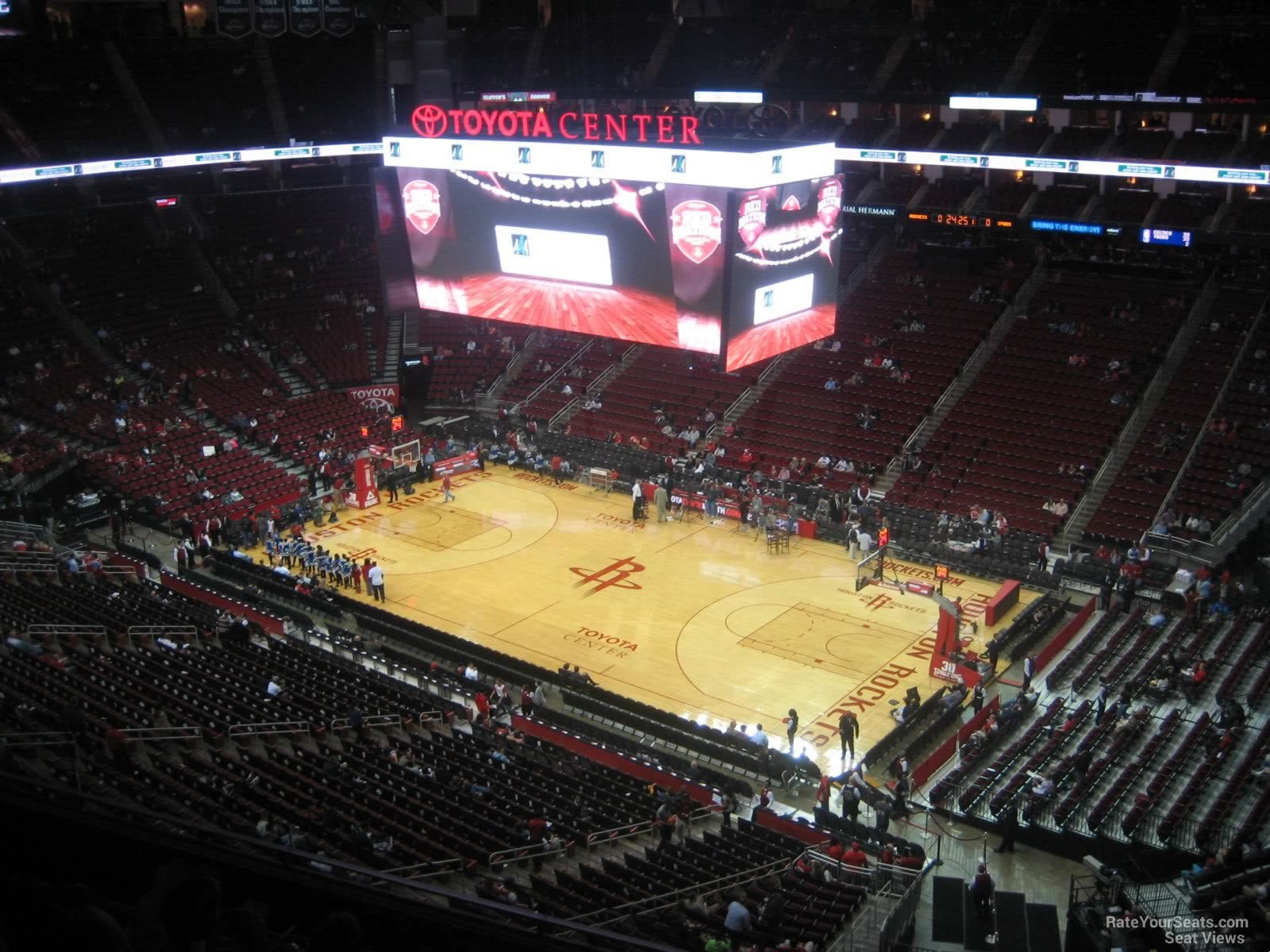 section 406, row 6 seat view  for basketball - toyota center