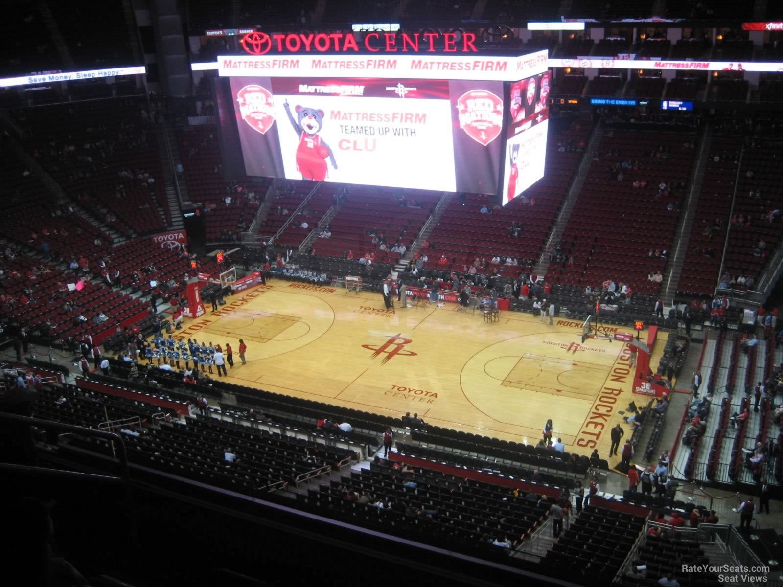 section 407, row 6 seat view  for basketball - toyota center