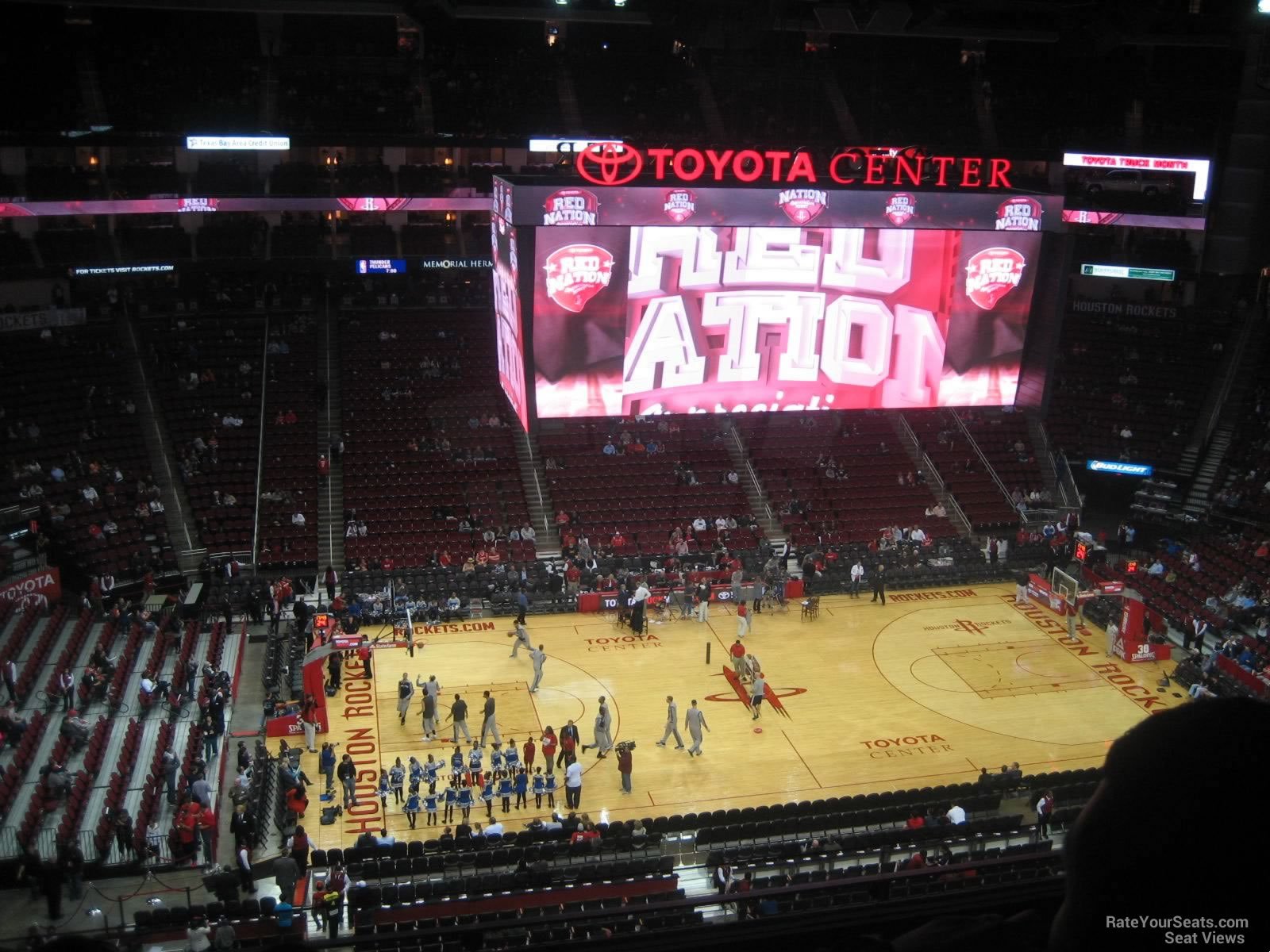section 411, row 6 seat view  for basketball - toyota center
