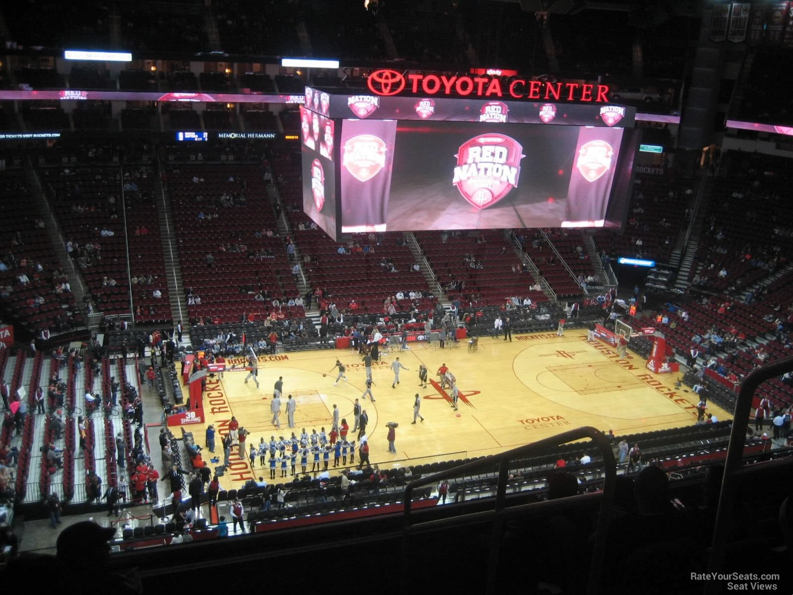section 412, row 6 seat view  for basketball - toyota center