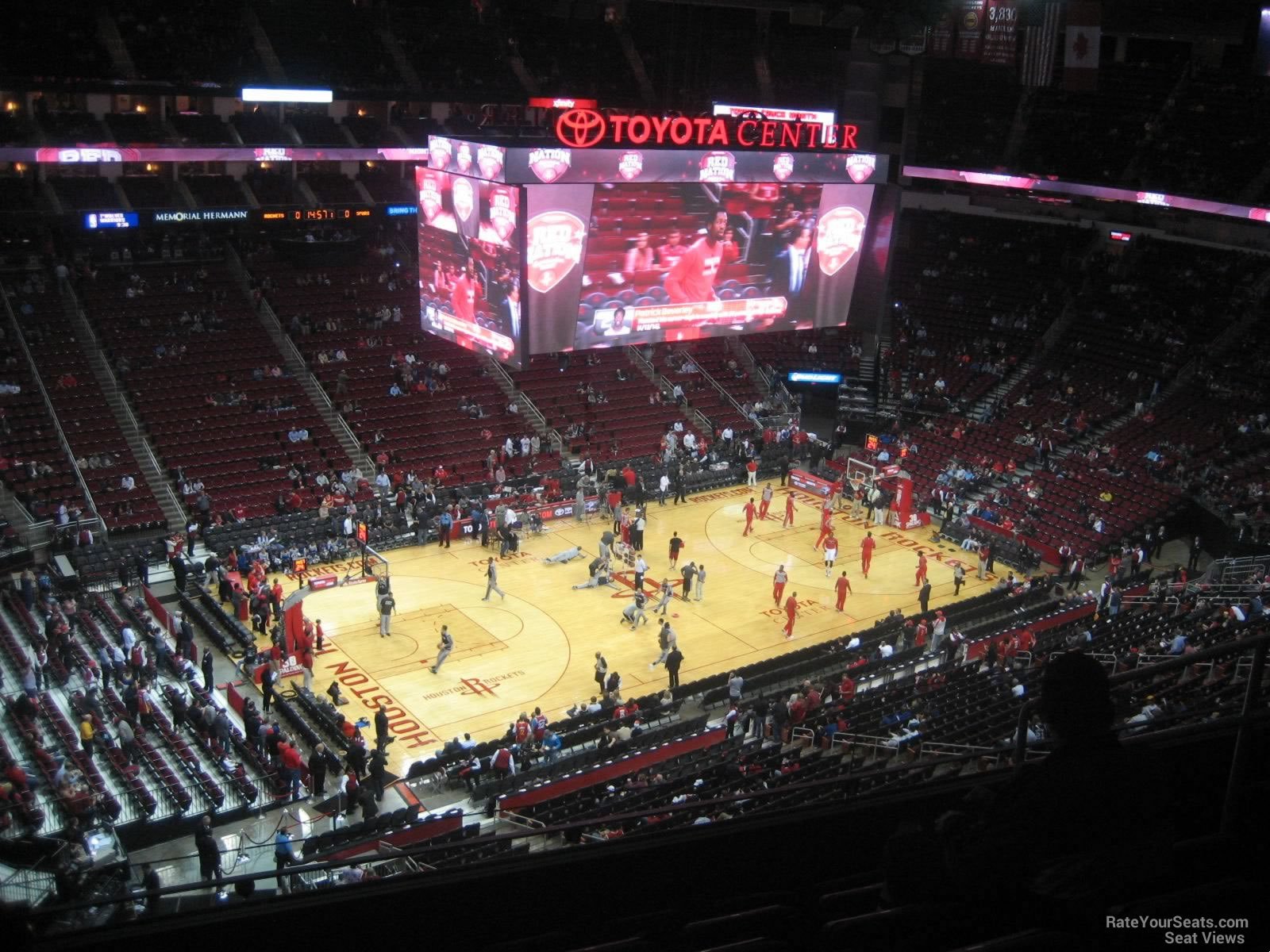 section 413, row 6 seat view  for basketball - toyota center