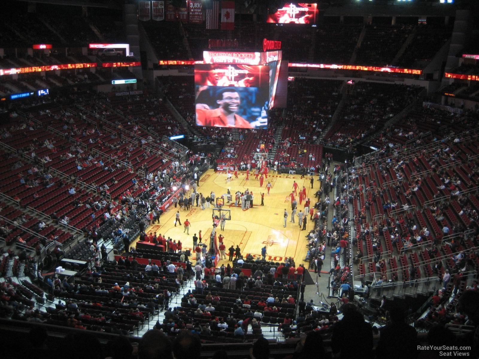 section 417, row 8 seat view  for basketball - toyota center