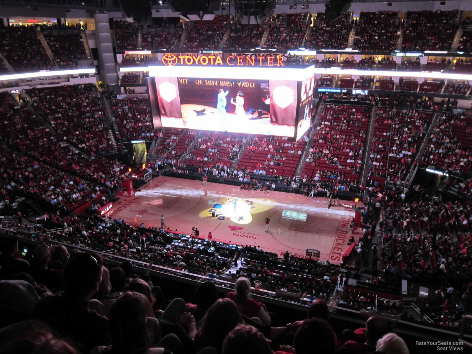 section 425, row 6 seat view  for basketball - toyota center