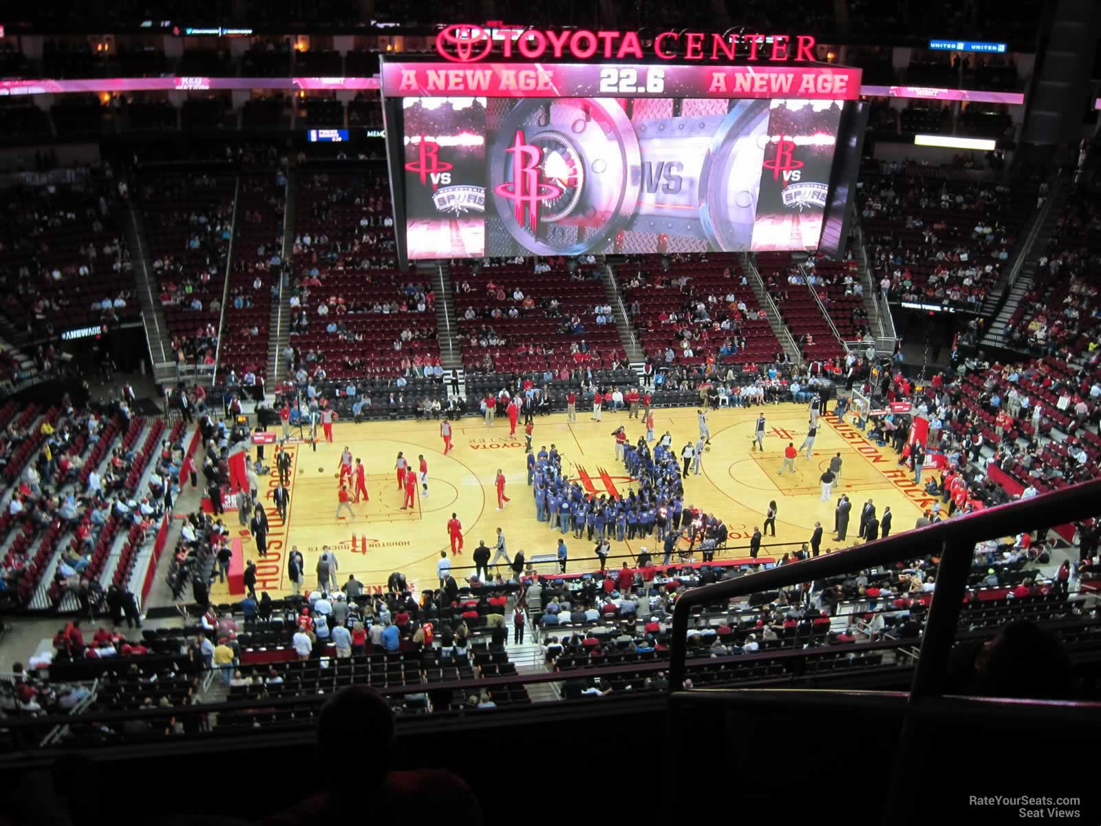 section 428, row 4 seat view  for basketball - toyota center