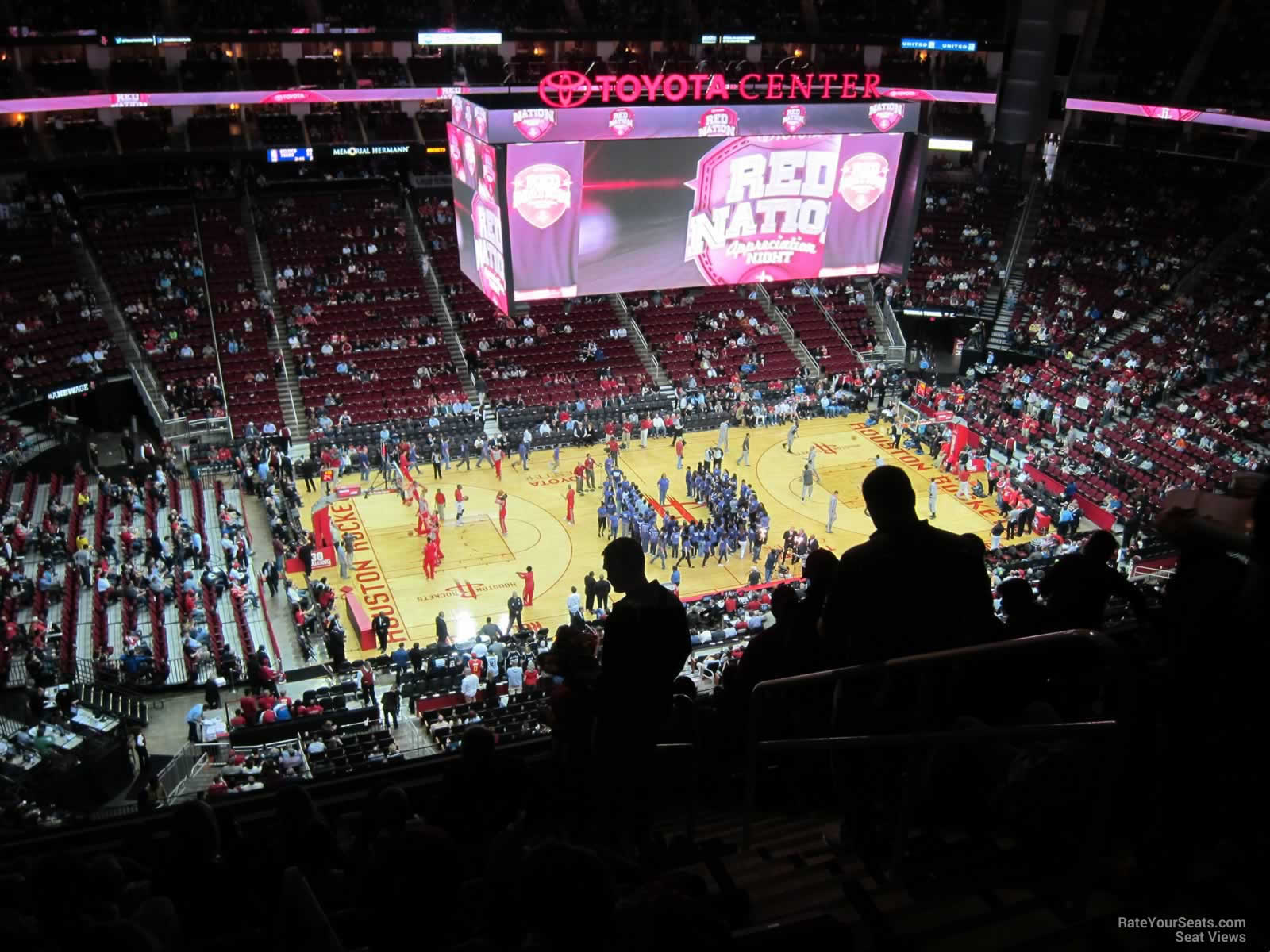 section 429, row 9 seat view  for basketball - toyota center