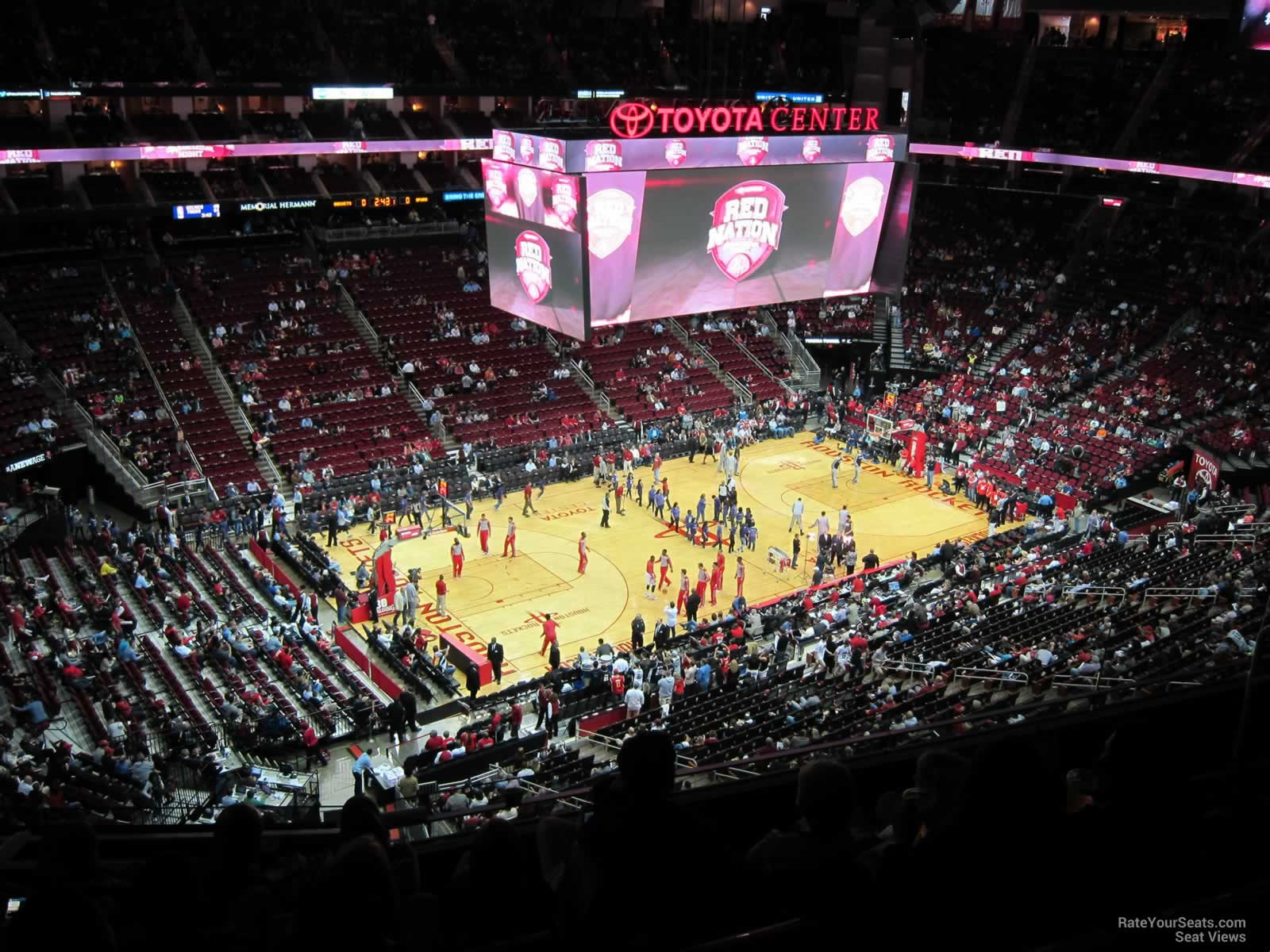 section 430, row 6 seat view  for basketball - toyota center