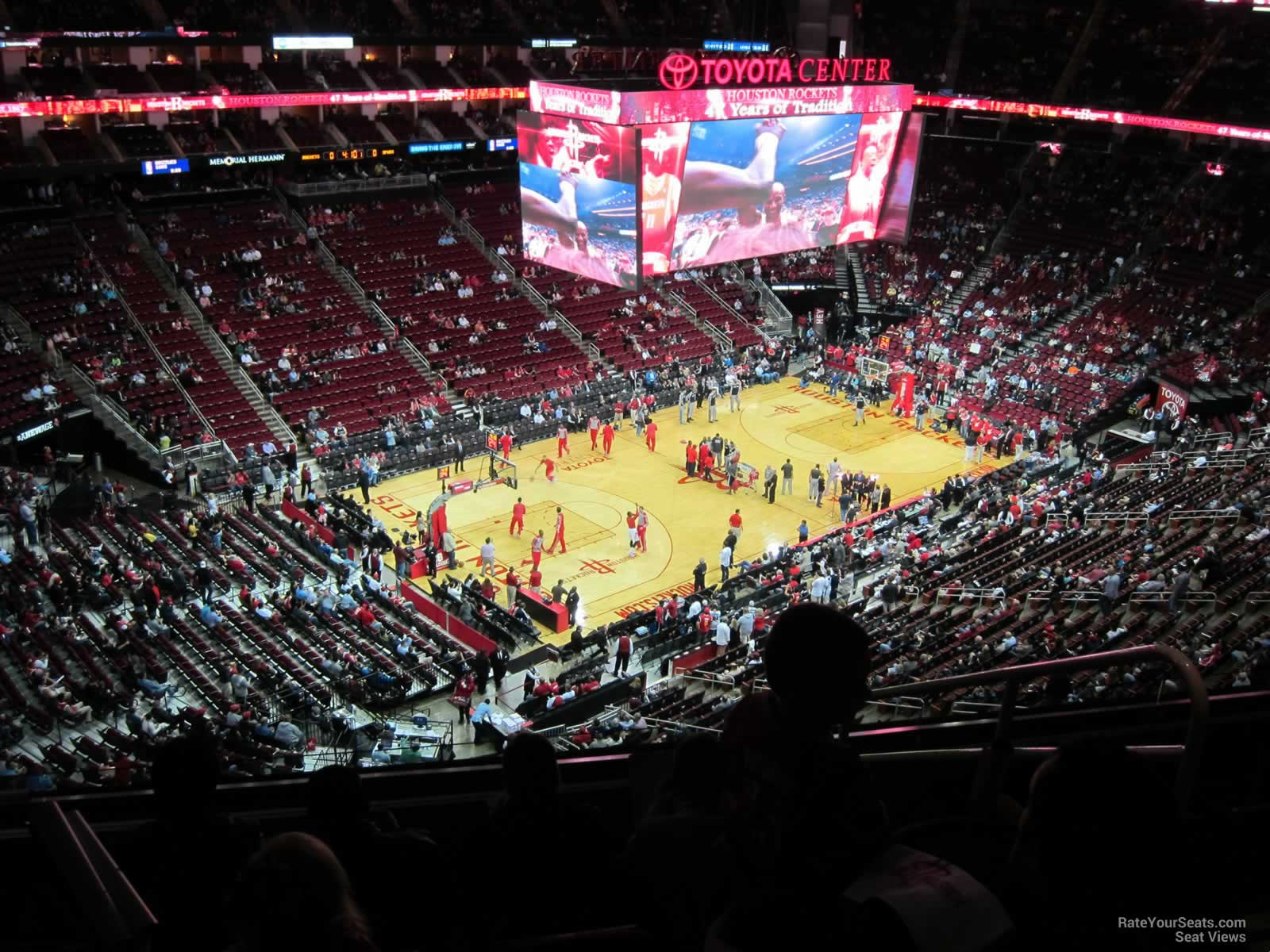 section 431, row 6 seat view  for basketball - toyota center