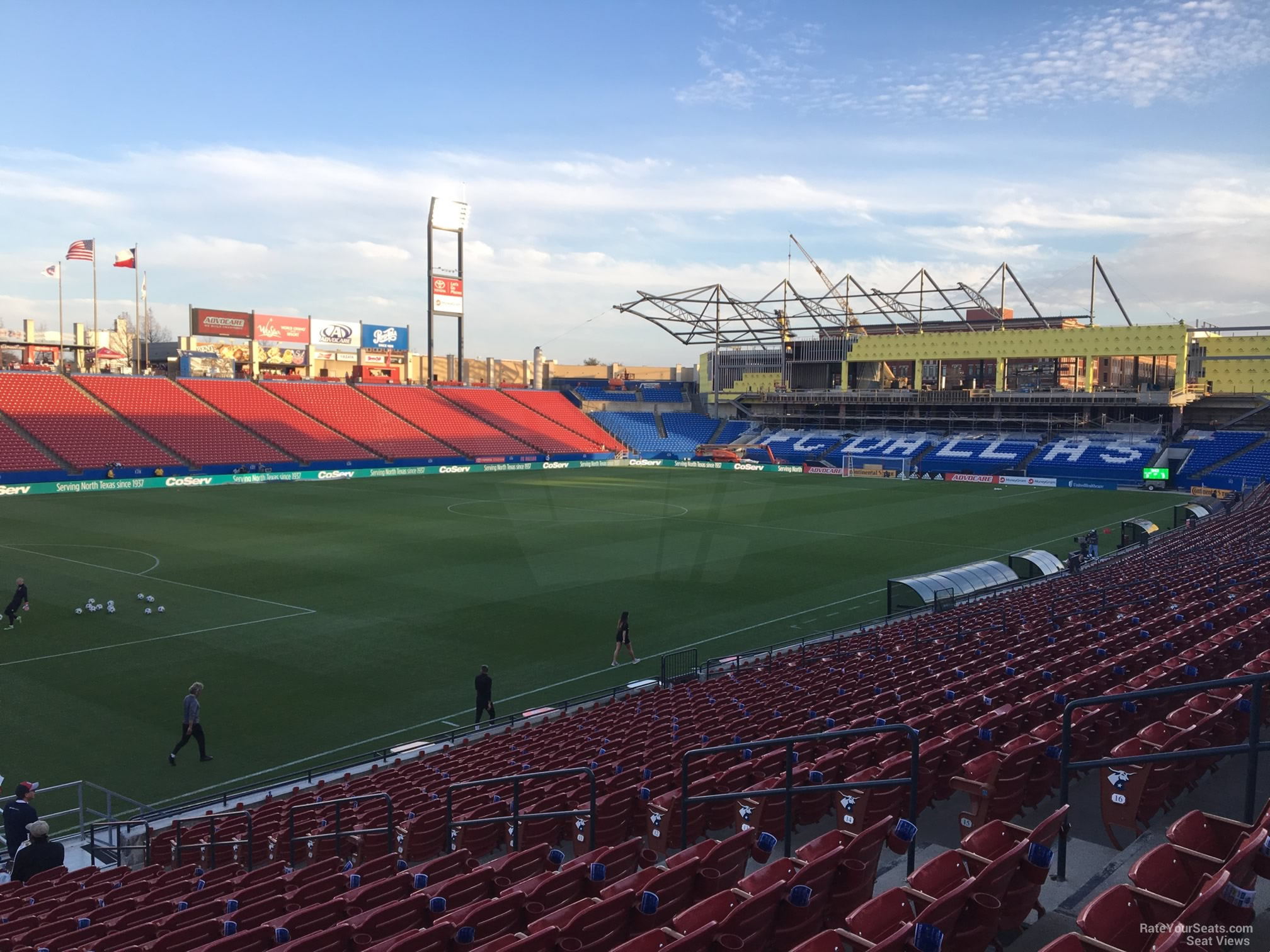 section 101, row 19 seat view  for soccer - toyota stadium