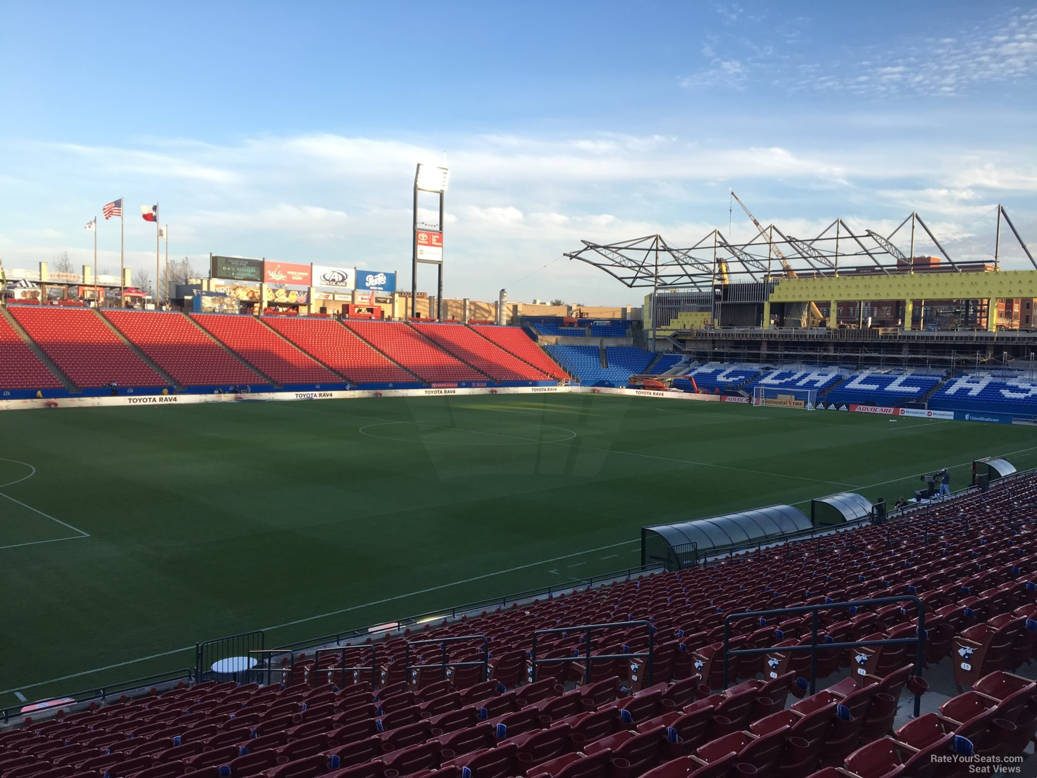 section 102, row 19 seat view  for soccer - toyota stadium