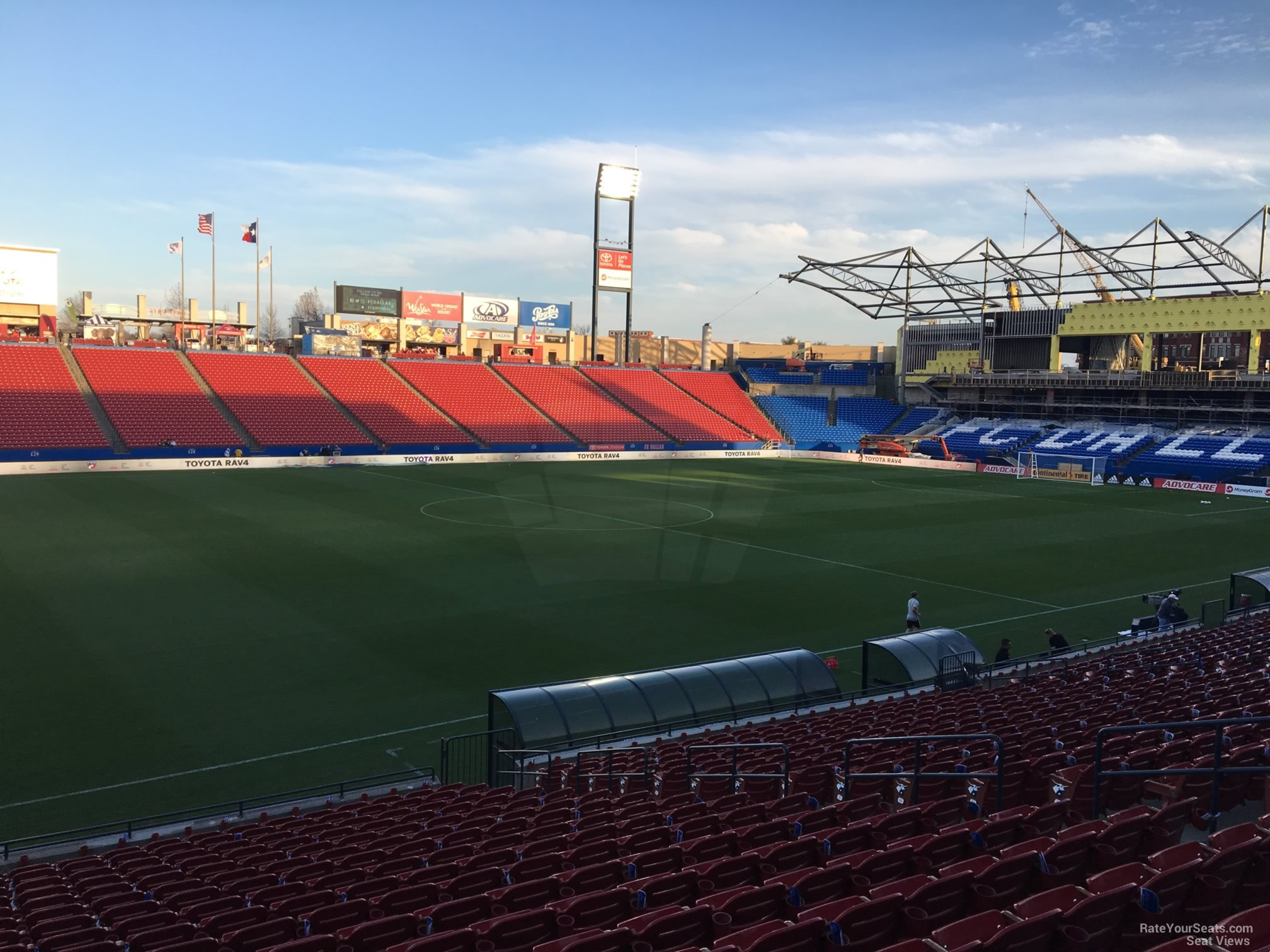 section 103, row 19 seat view  for soccer - toyota stadium