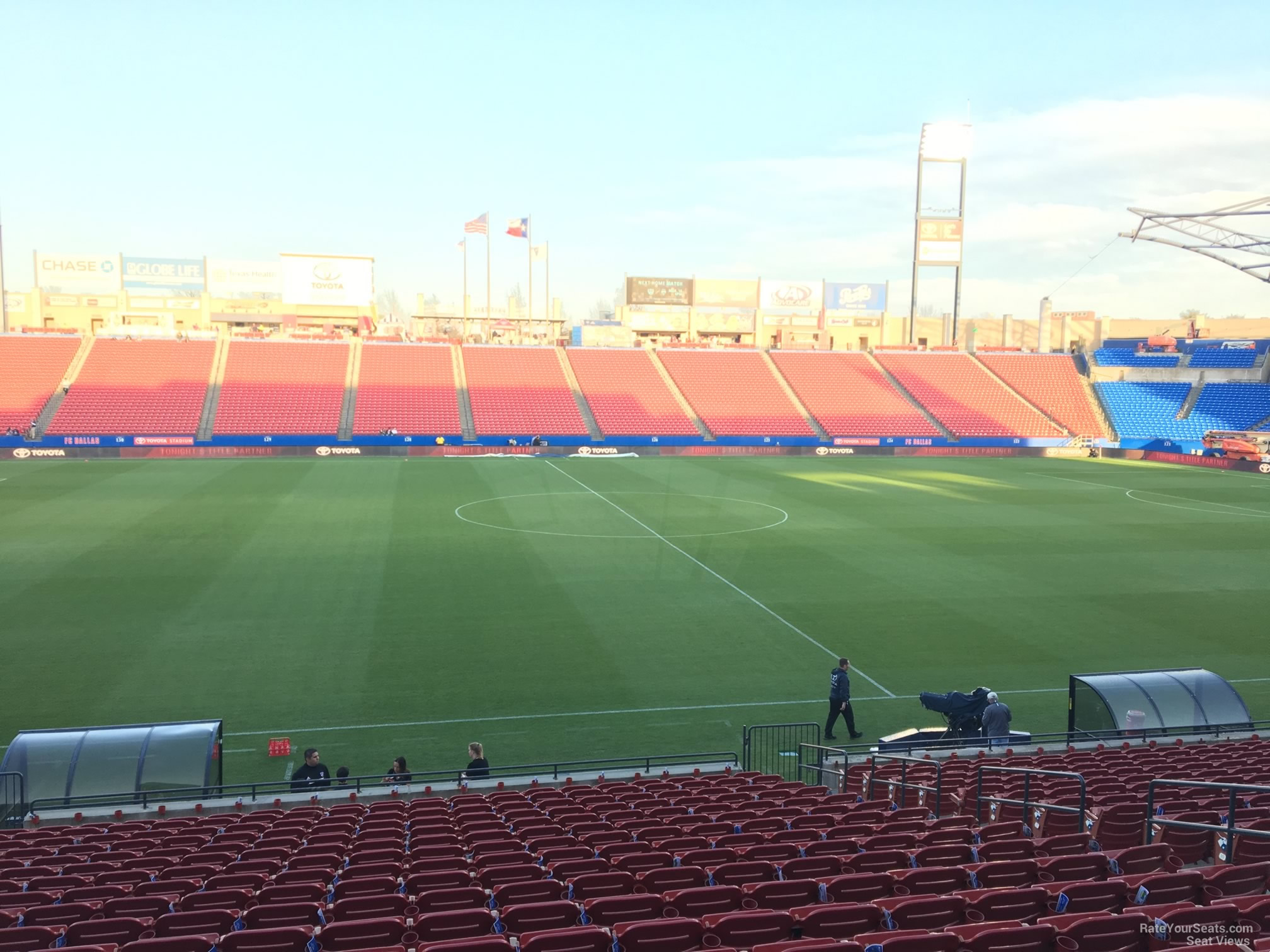 section 105, row 19 seat view  for soccer - toyota stadium