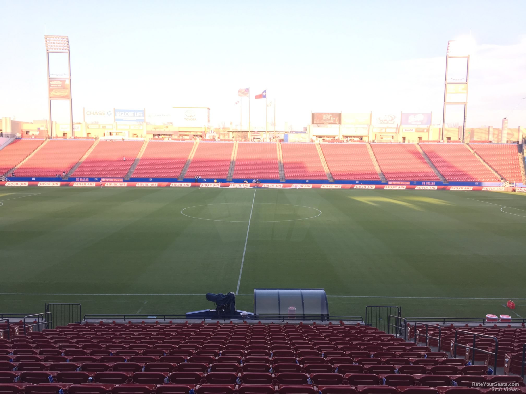 section 106, row 19 seat view  for soccer - toyota stadium