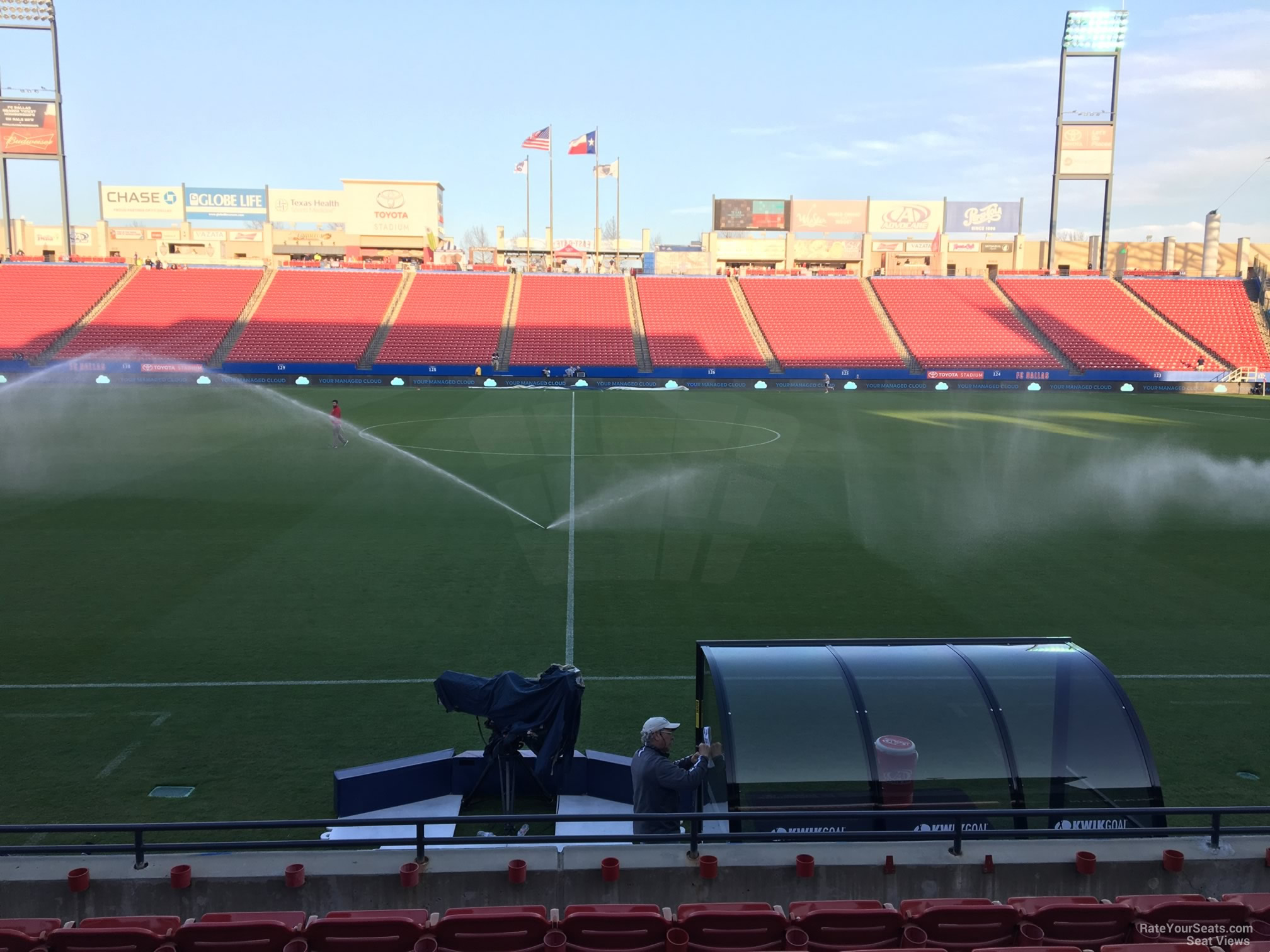 section 106, row 7 seat view  for soccer - toyota stadium - frisco