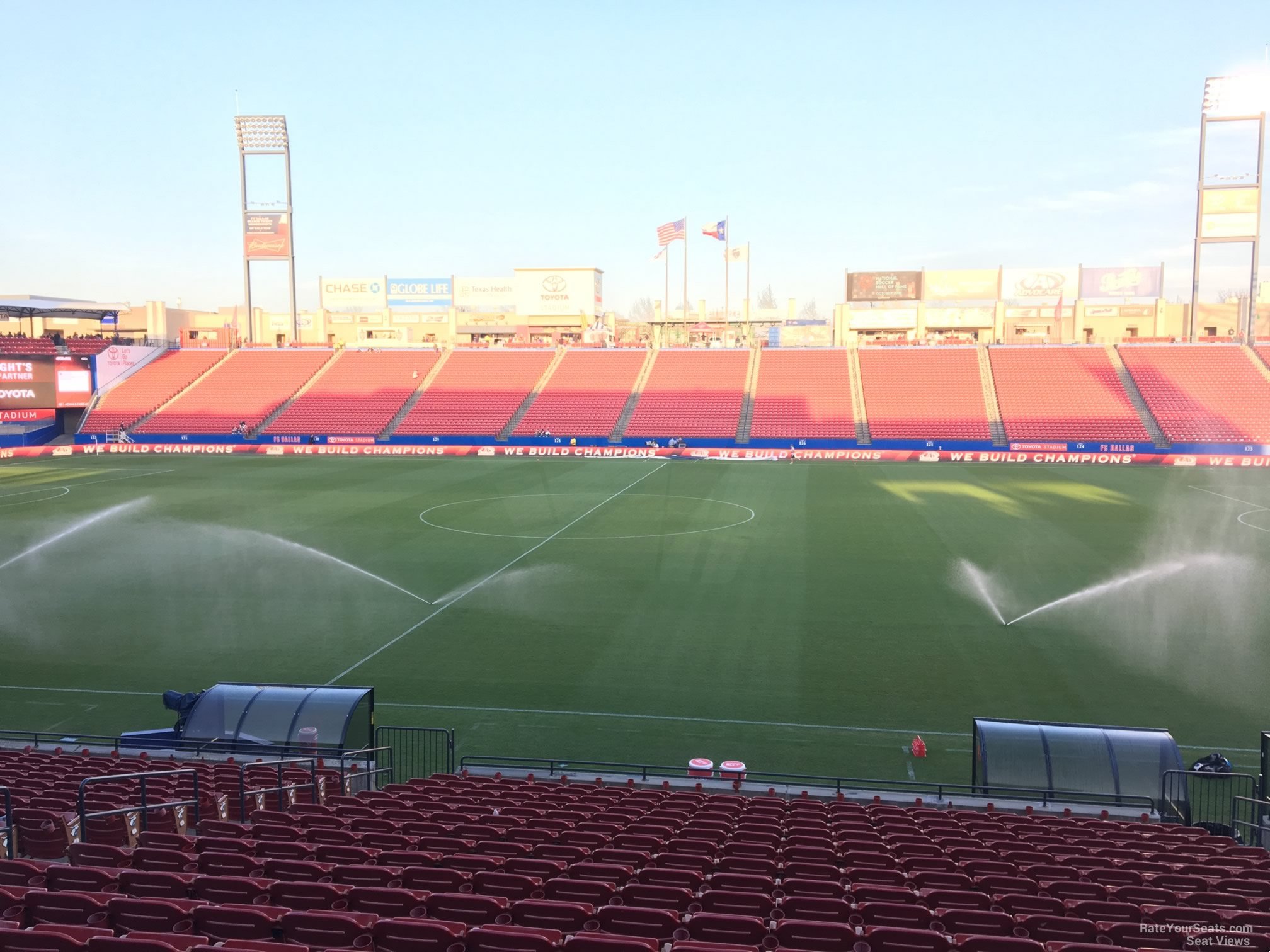 section 107, row 19 seat view  for soccer - toyota stadium