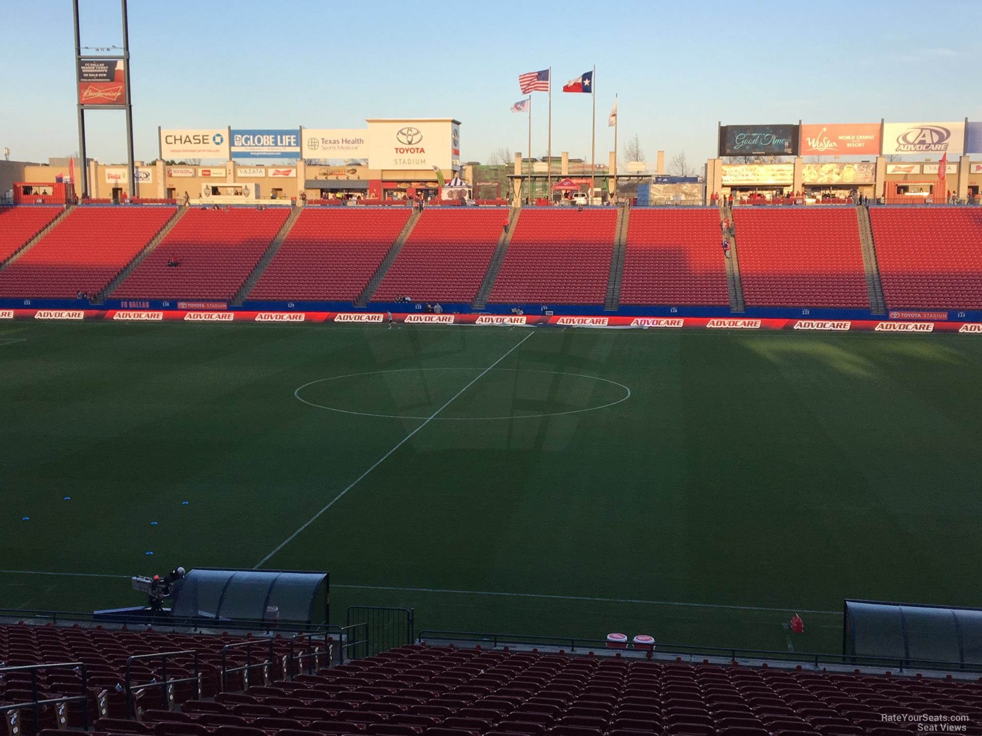 section 107, row 25 seat view  for soccer - toyota stadium - frisco