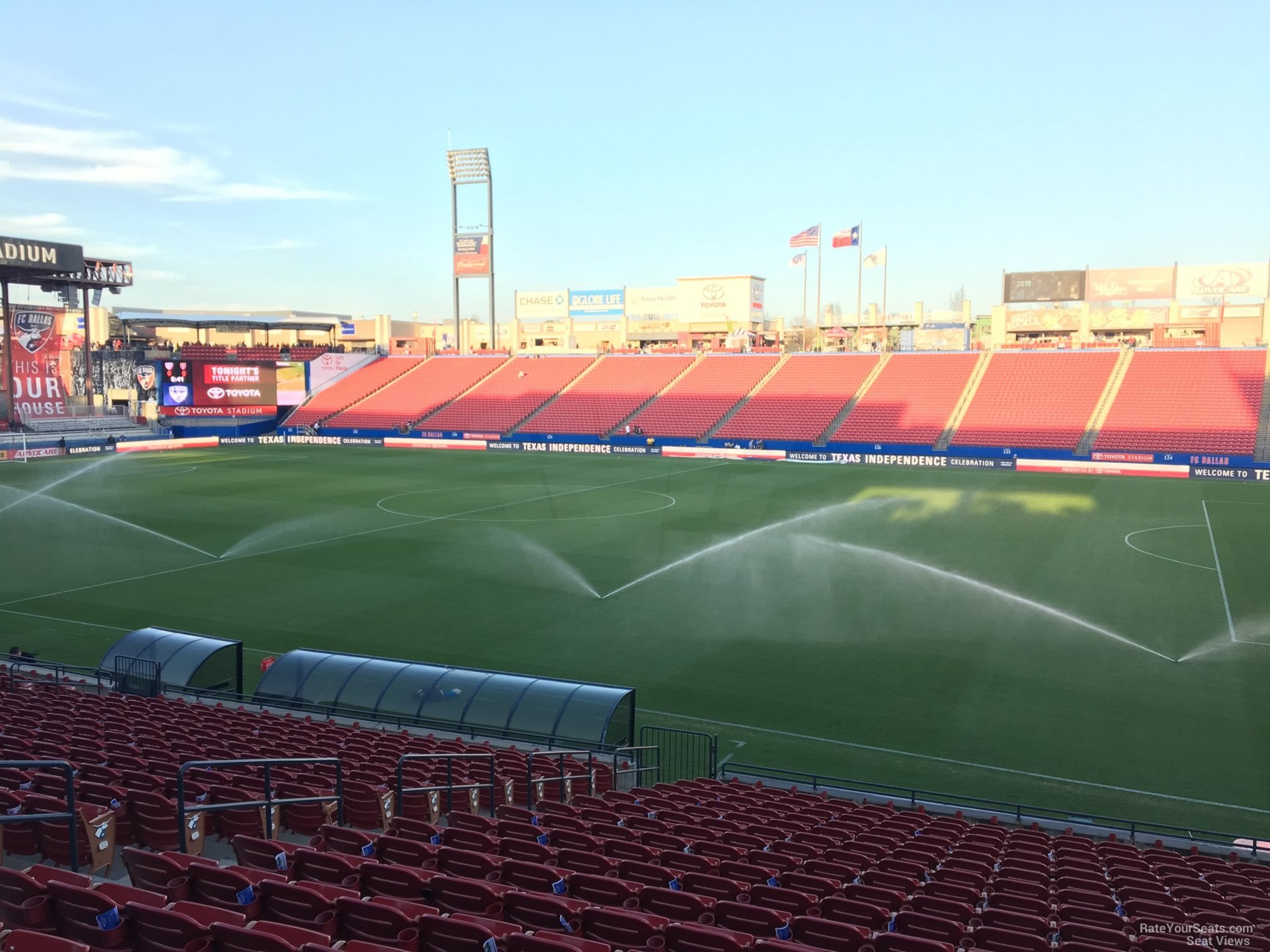 section 109, row 19 seat view  for soccer - toyota stadium