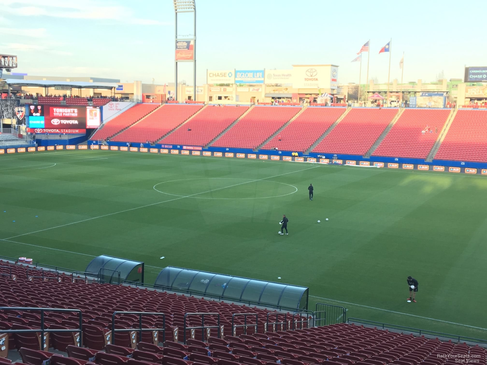 section 109, row 28 seat view  for soccer - toyota stadium - frisco