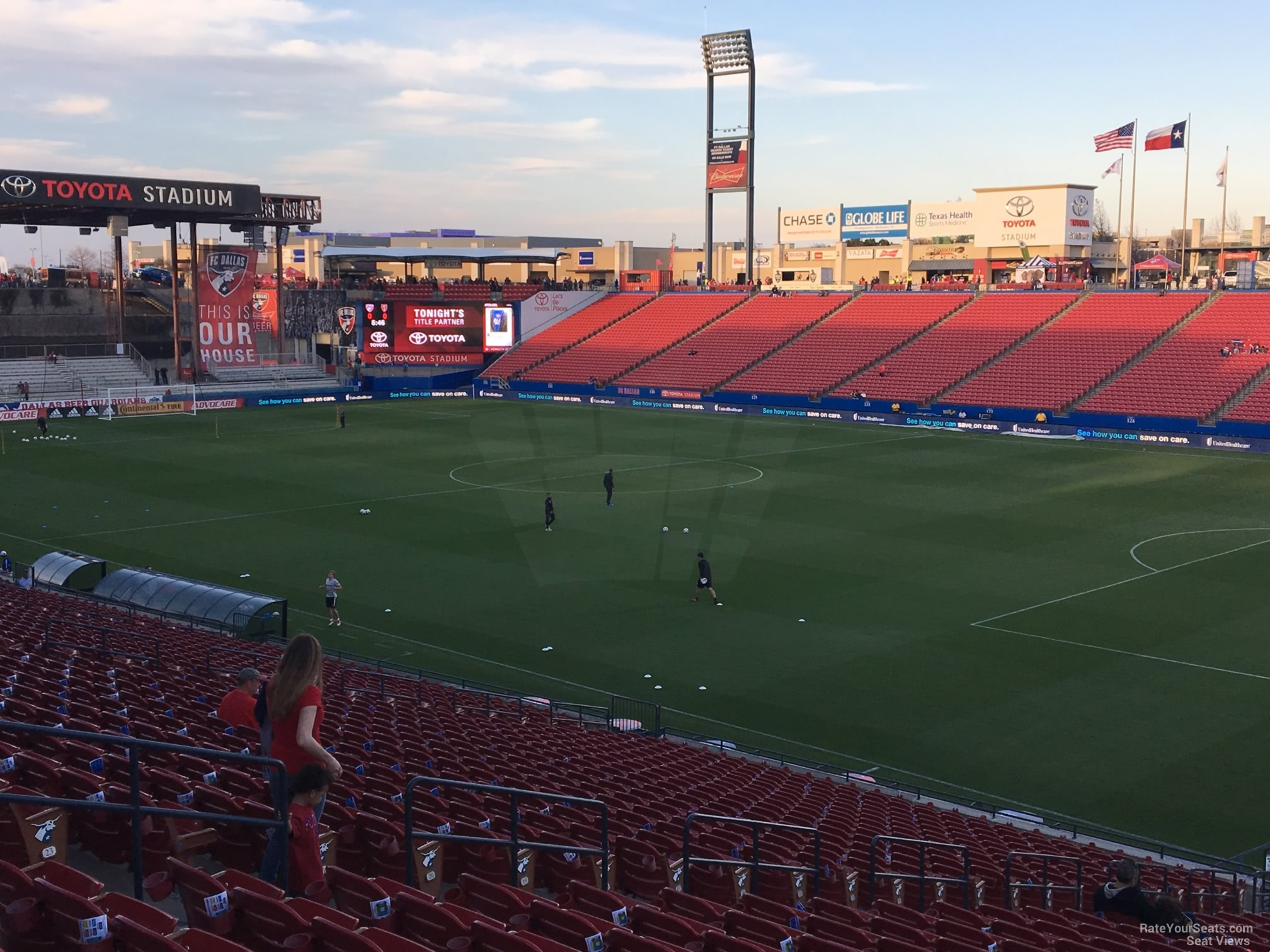 section 111, row 28 seat view  for soccer - toyota stadium - frisco
