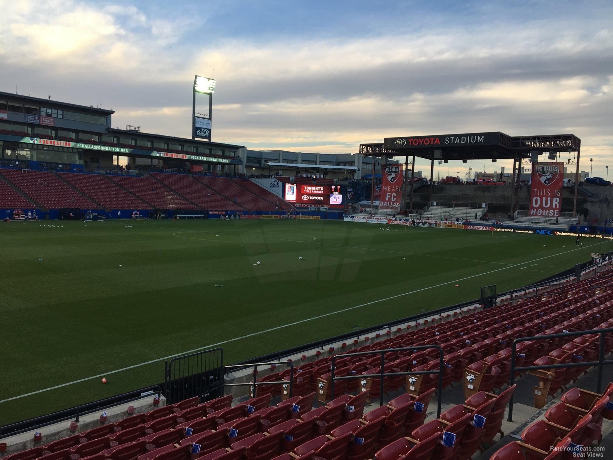 section 123, row 10 seat view  for soccer - toyota stadium