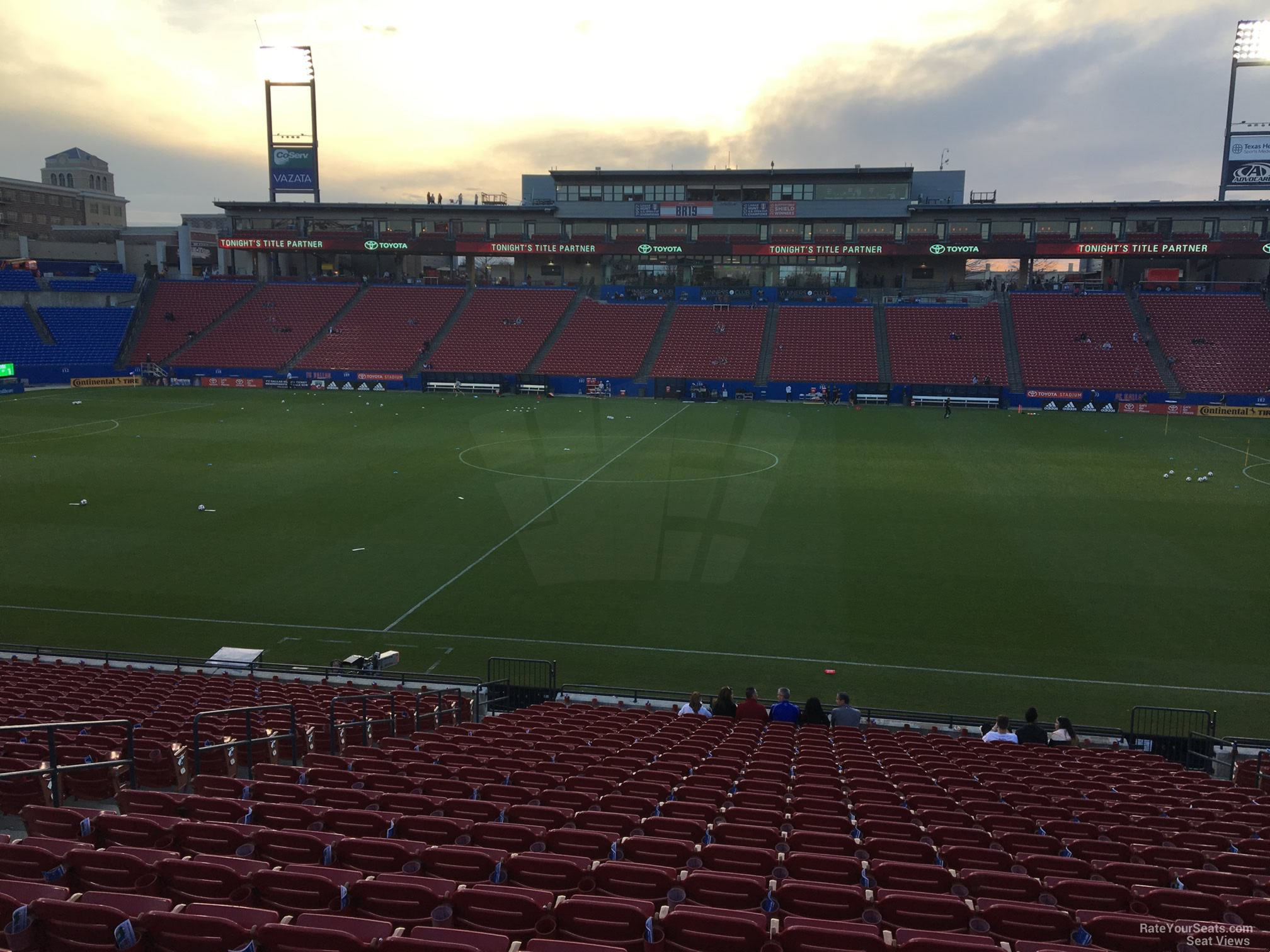 section 128, row 22 seat view  for soccer - toyota stadium - frisco